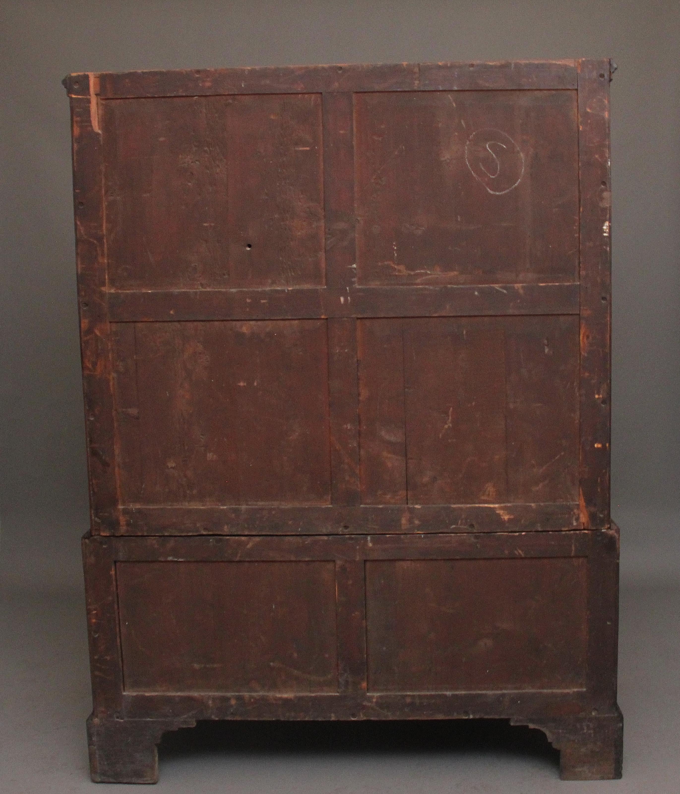 18th Century mahogany press cupboard  1