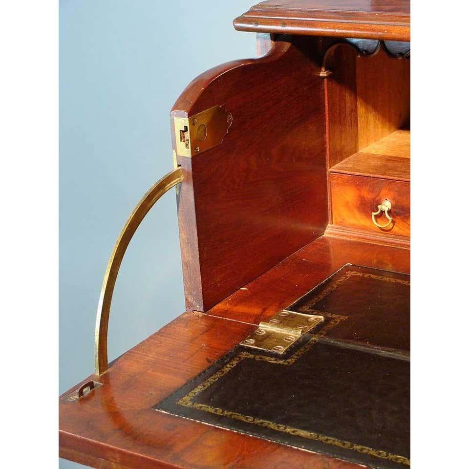18th Century Mahogany Secretaire Bookcase China Cabinet For Sale 1