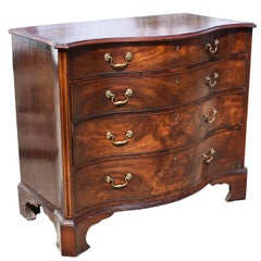 18th Century Mahogany Serpentine Chest