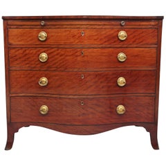 Antique 18th Century Mahogany Serpentine Chest of Drawers