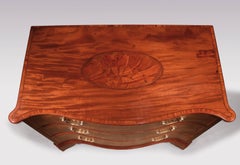 18th Century Mahogany Serpentine Chest with Carrying Handles