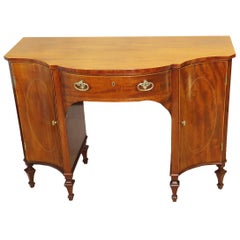 18th Century Mahogany Serpentine Dressing Table Side Cabinet