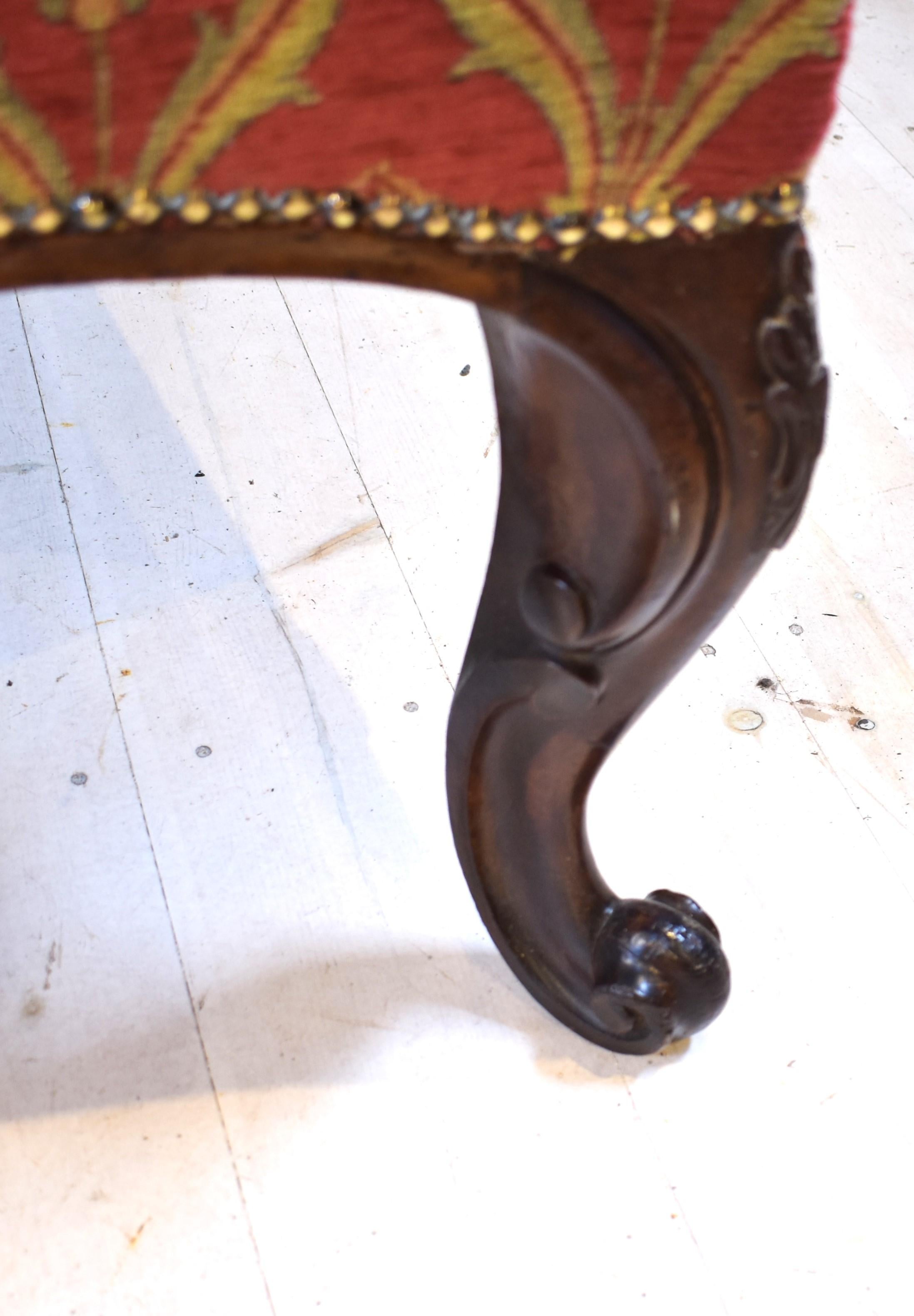18th century mahogany settee For Sale 4