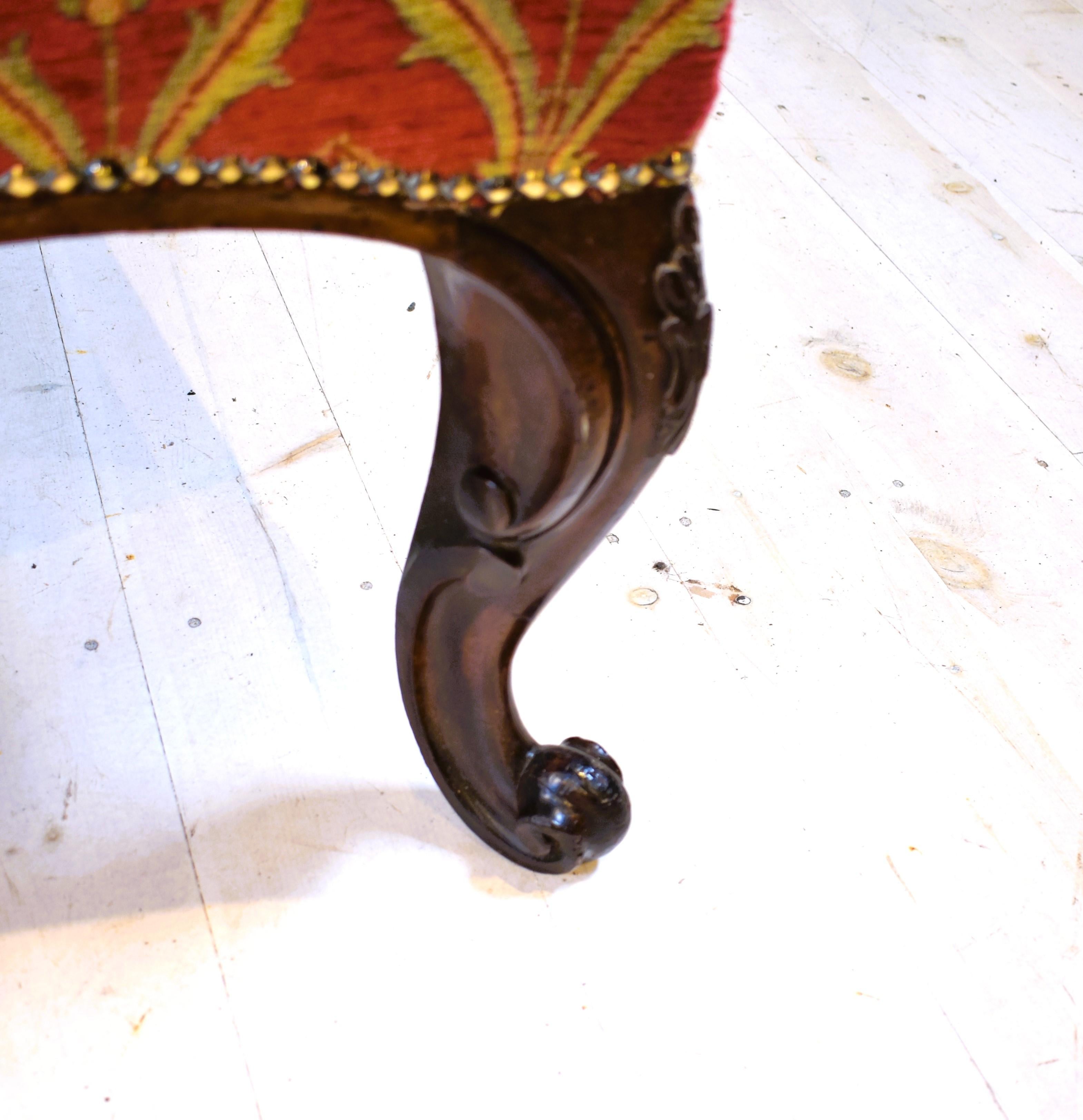 Mahogany 18th century mahogany settee For Sale