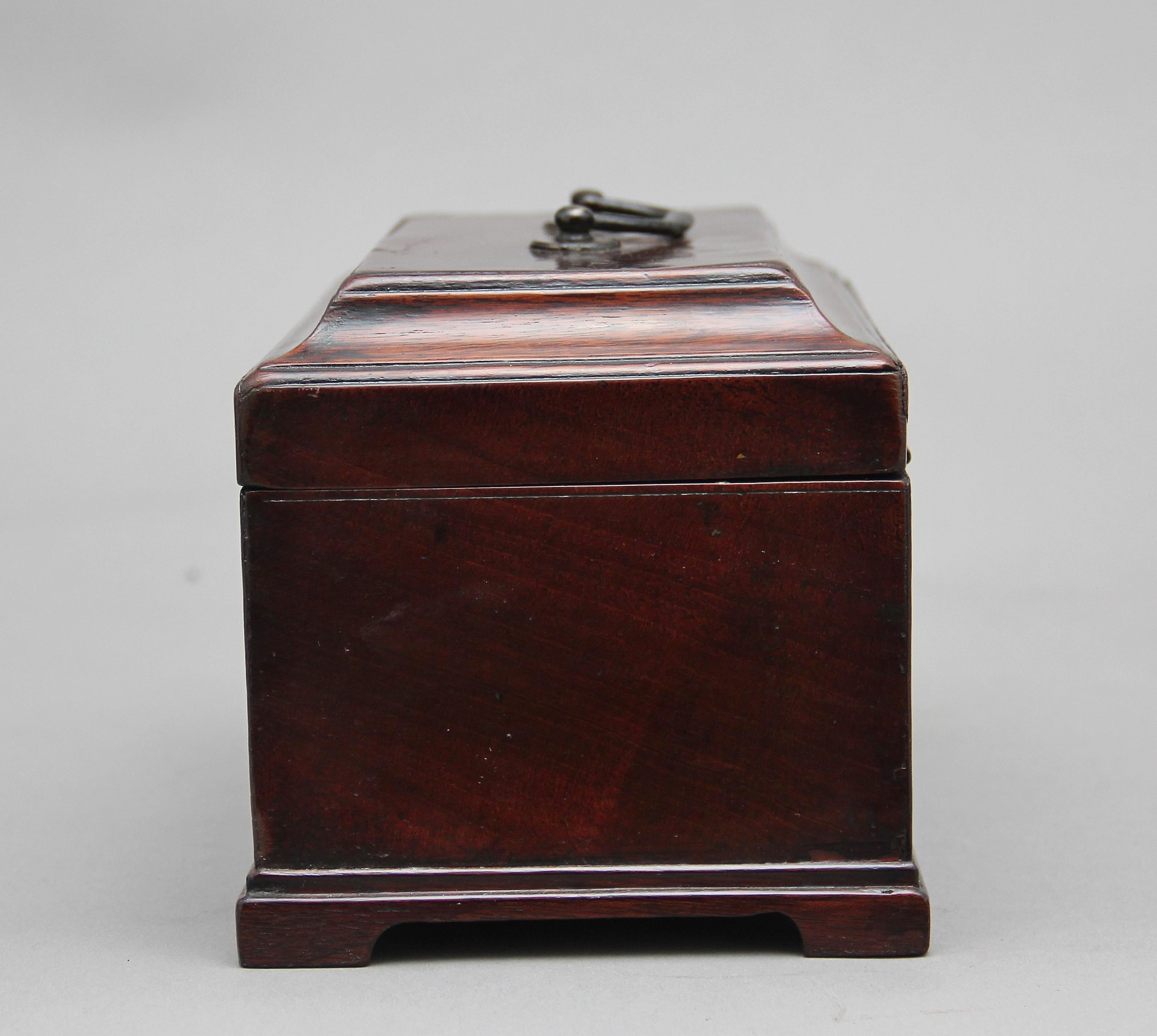 Late 18th Century 18th Century Mahogany Tea Caddy