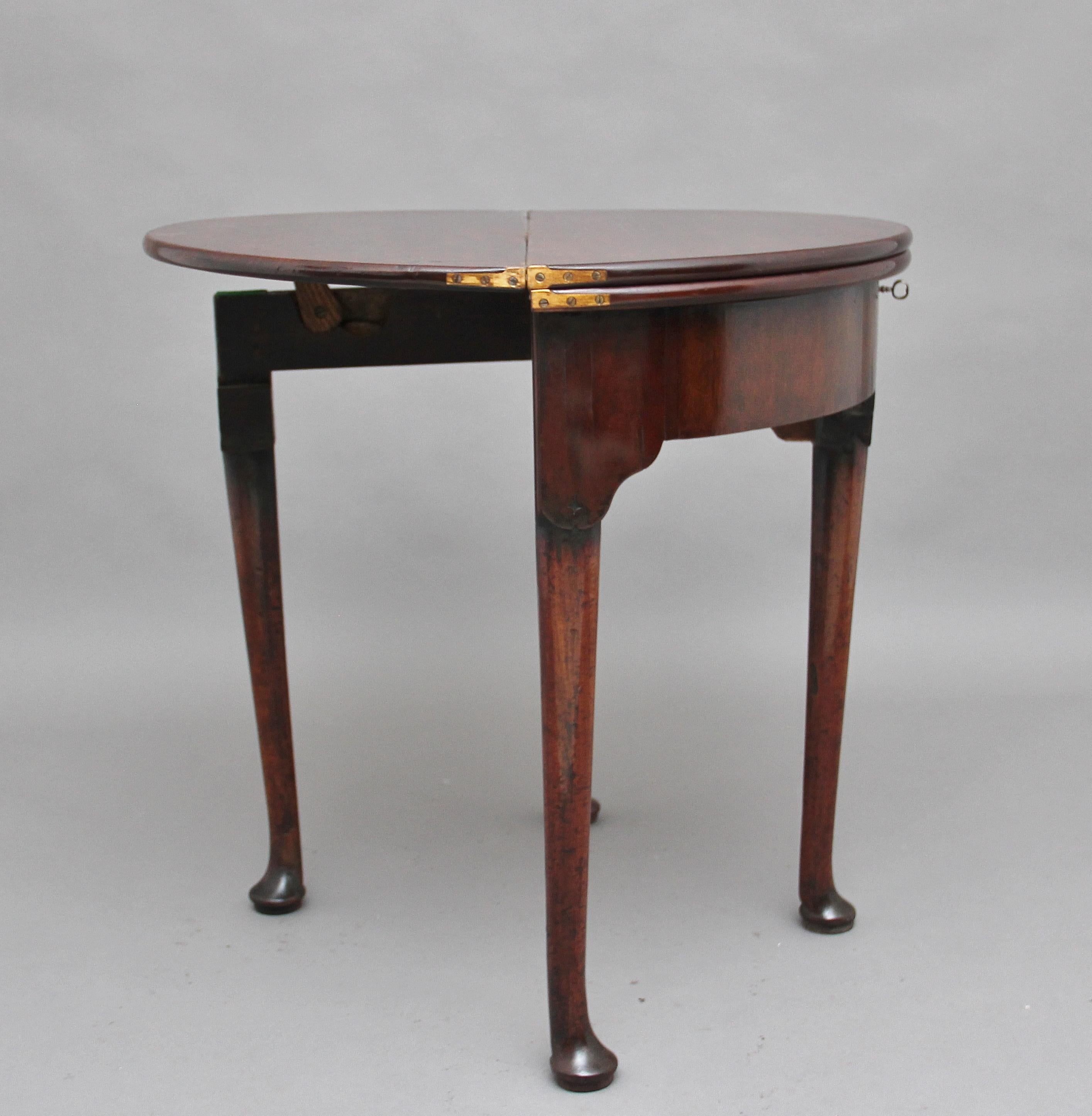 Mid-18th Century 18th Century Mahogany Triple Top Games Table For Sale