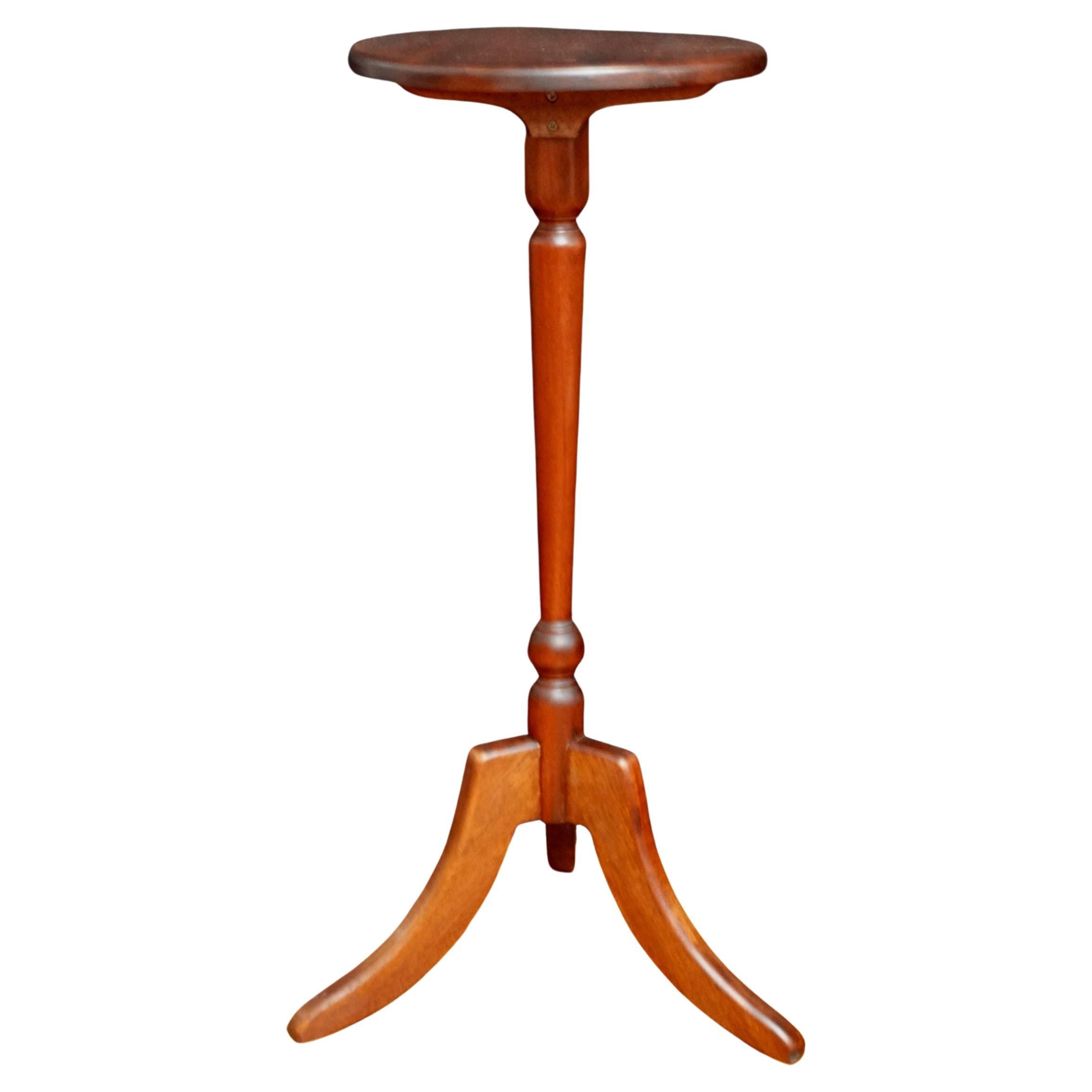 18th Century Mahogany Tripod Candle Stand For Sale
