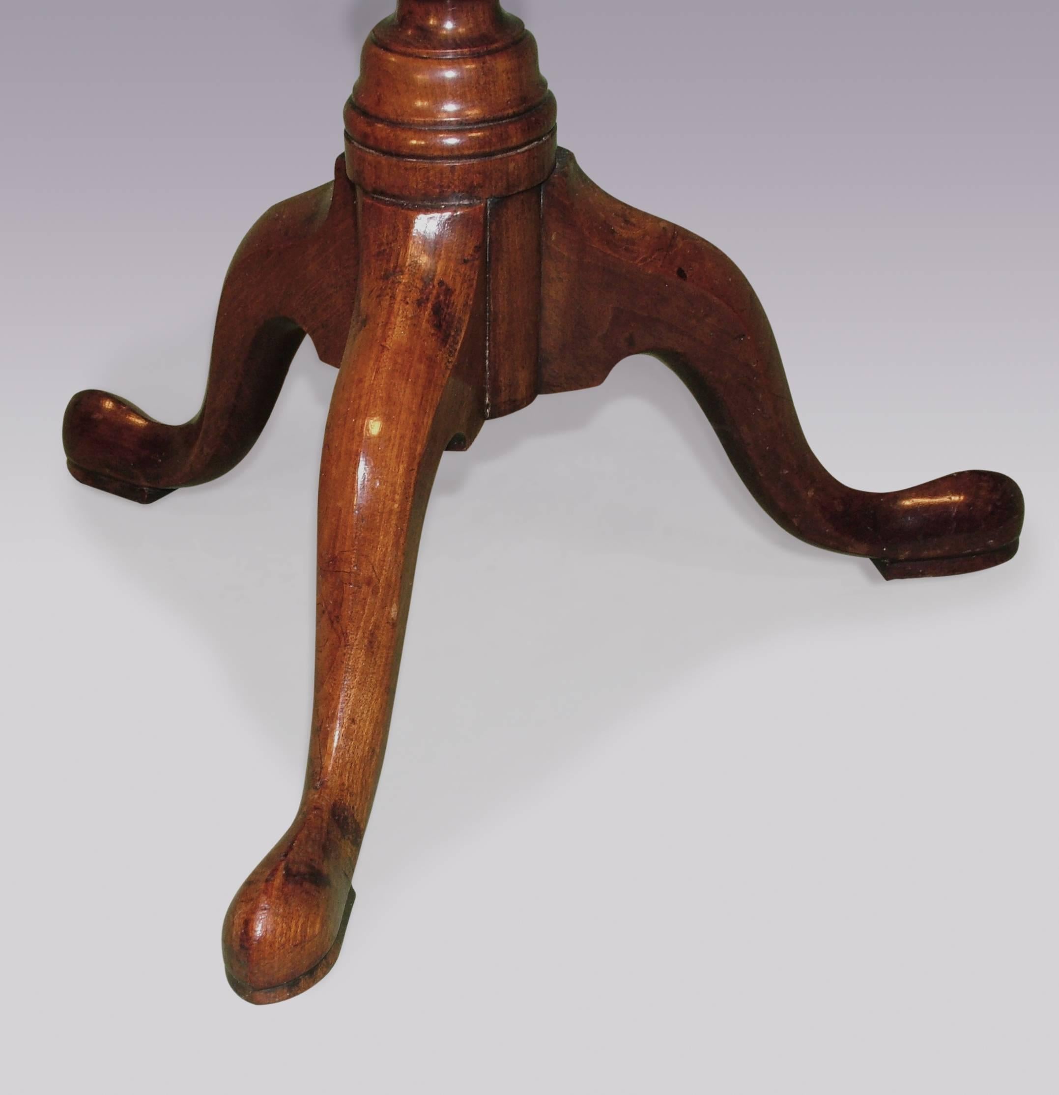 English 18th Century Mahogany Tripod Kettle Stand