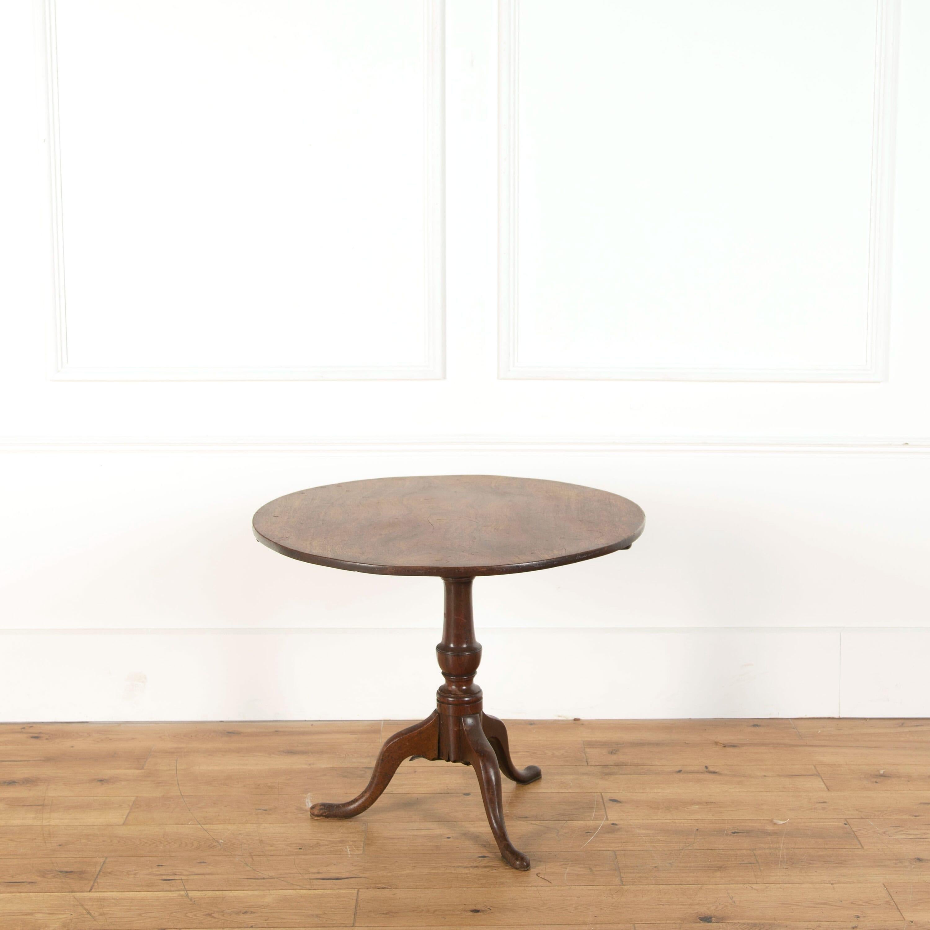 English 18th century mahogany tripod table.