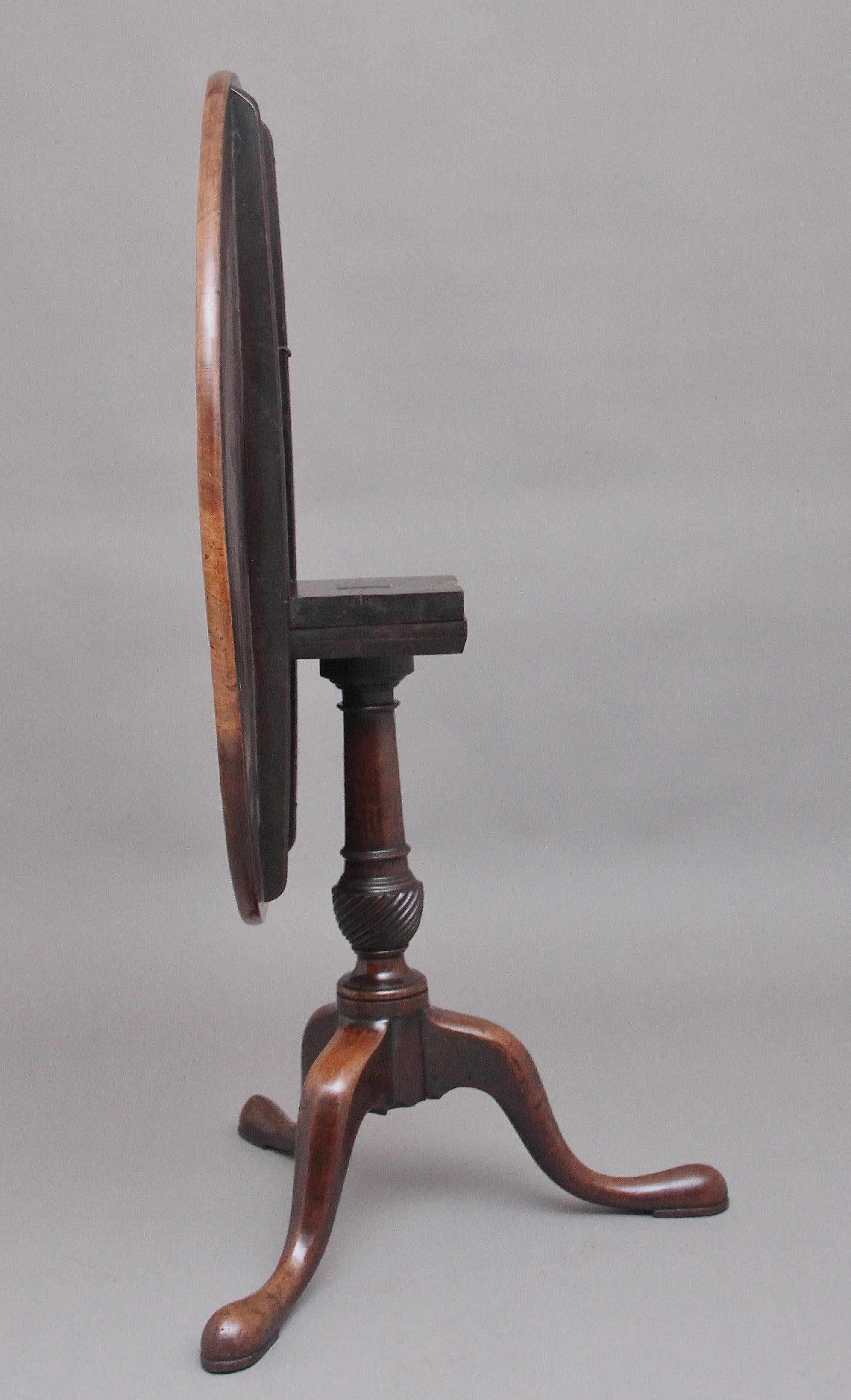 18th Century Mahogany Tripod Table In Good Condition In Martlesham, GB