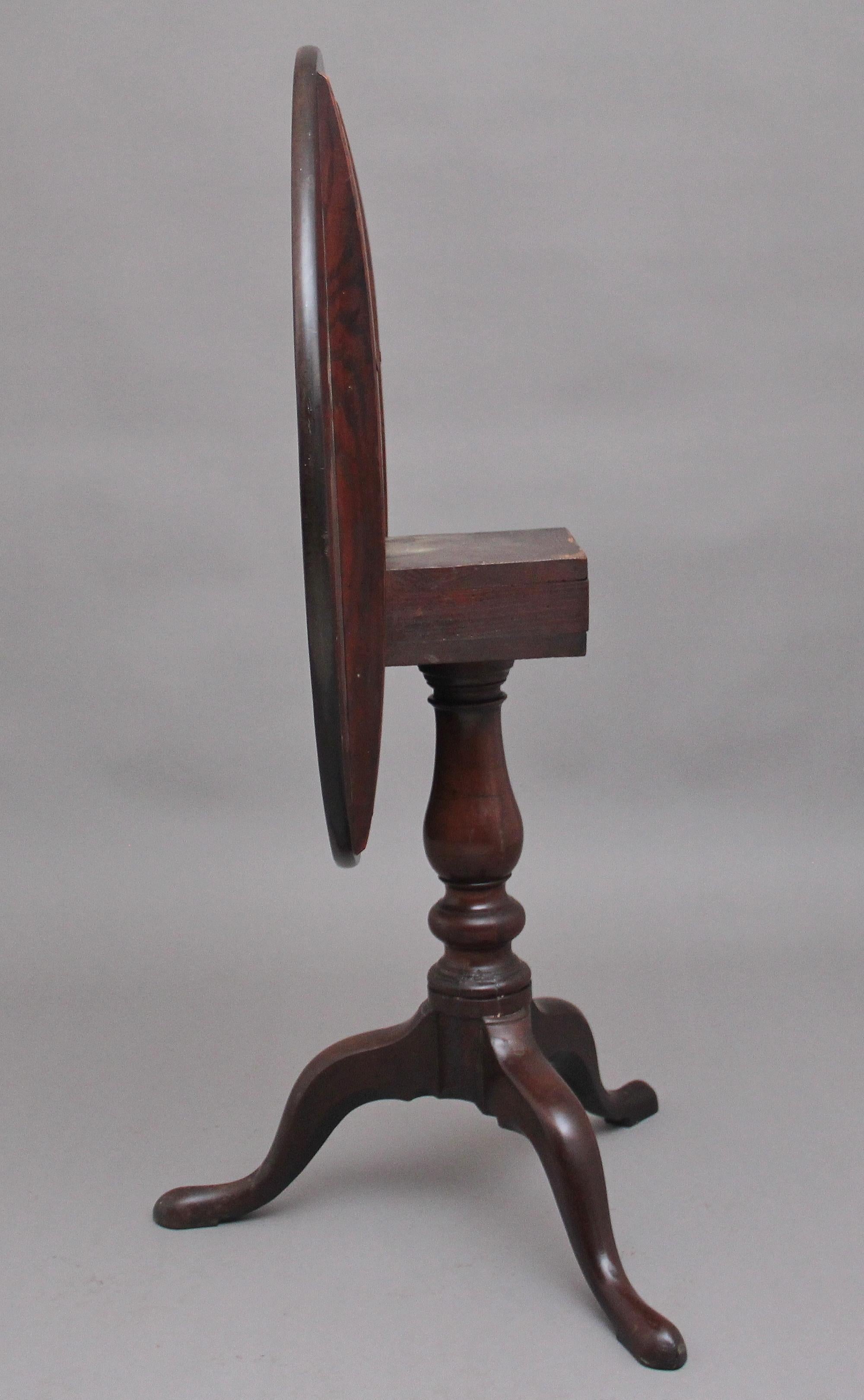 18th Century Mahogany Tripod Table In Good Condition For Sale In Martlesham, GB