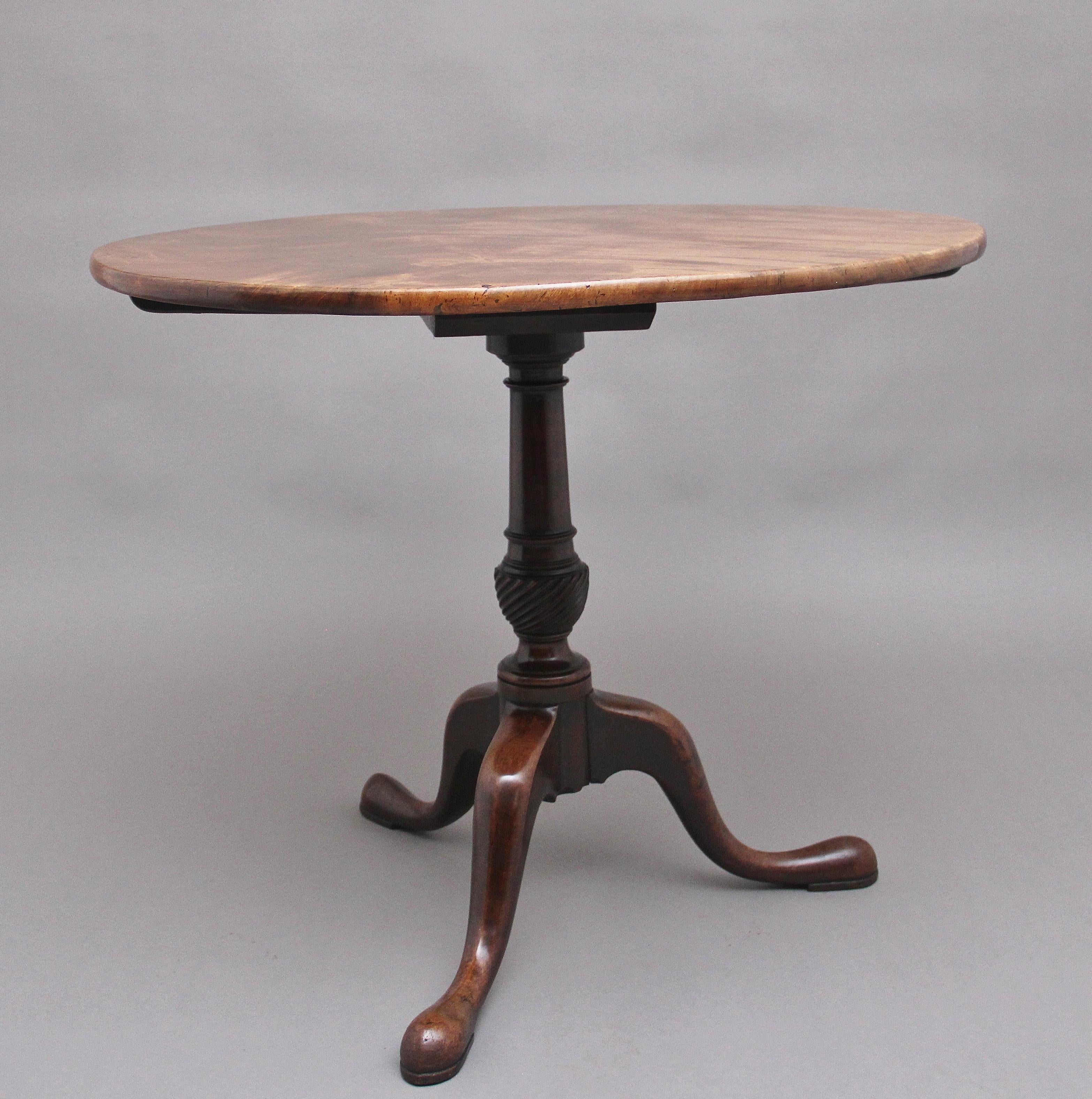 Late 18th Century 18th Century Mahogany Tripod Table