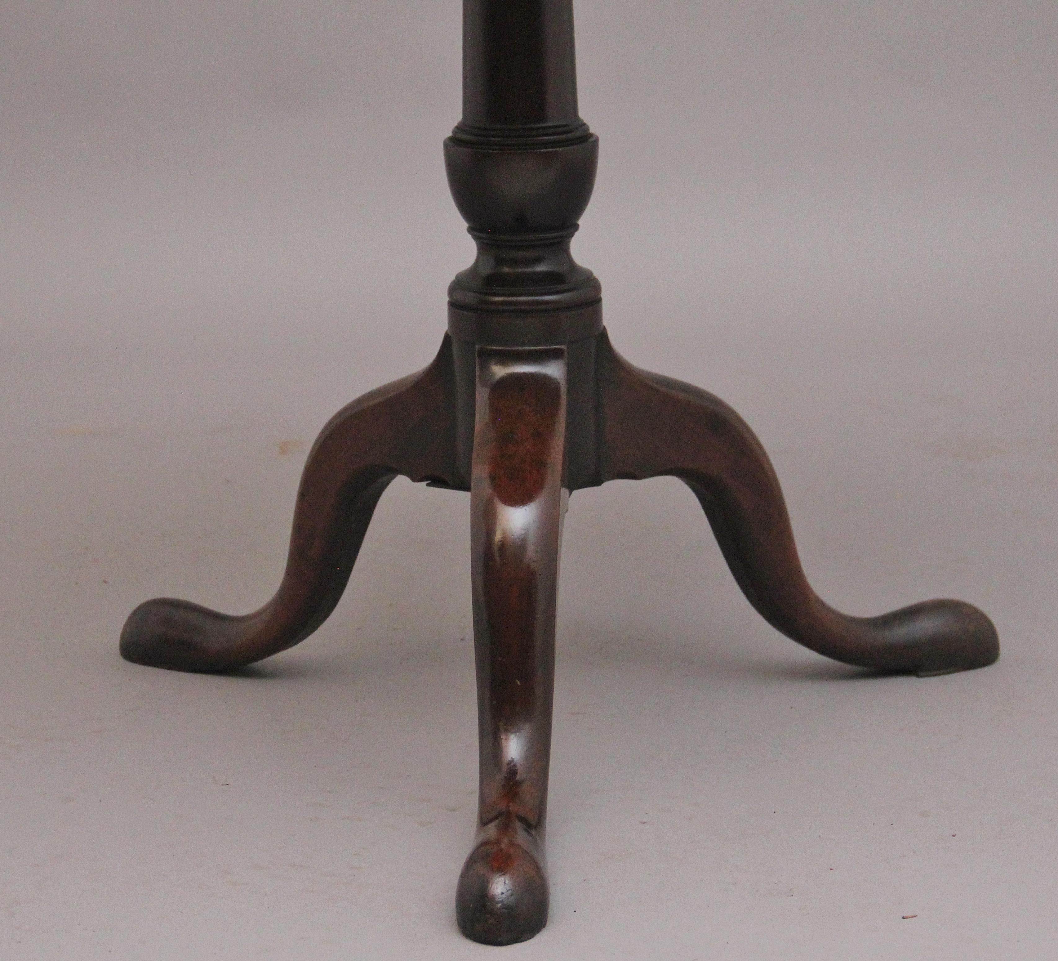 Mahogany 18th Century mahogany tripod table For Sale