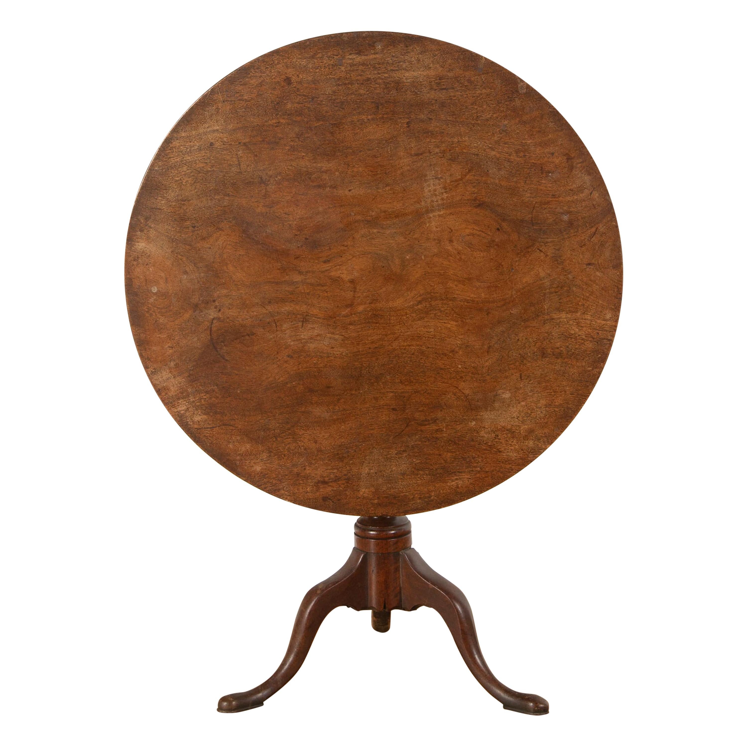 18th Century Mahogany Tripod Table For Sale