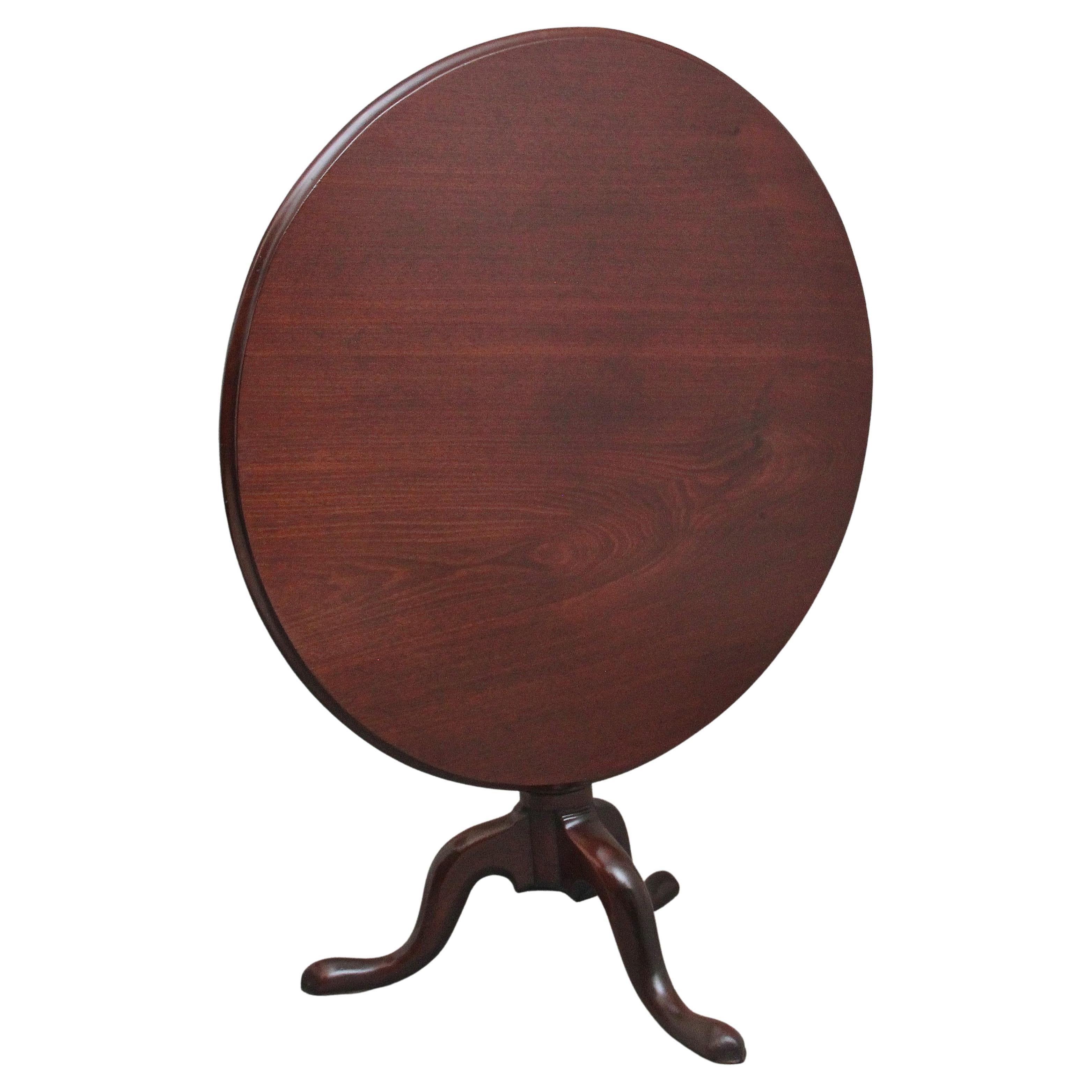 18th Century mahogany tripod table For Sale