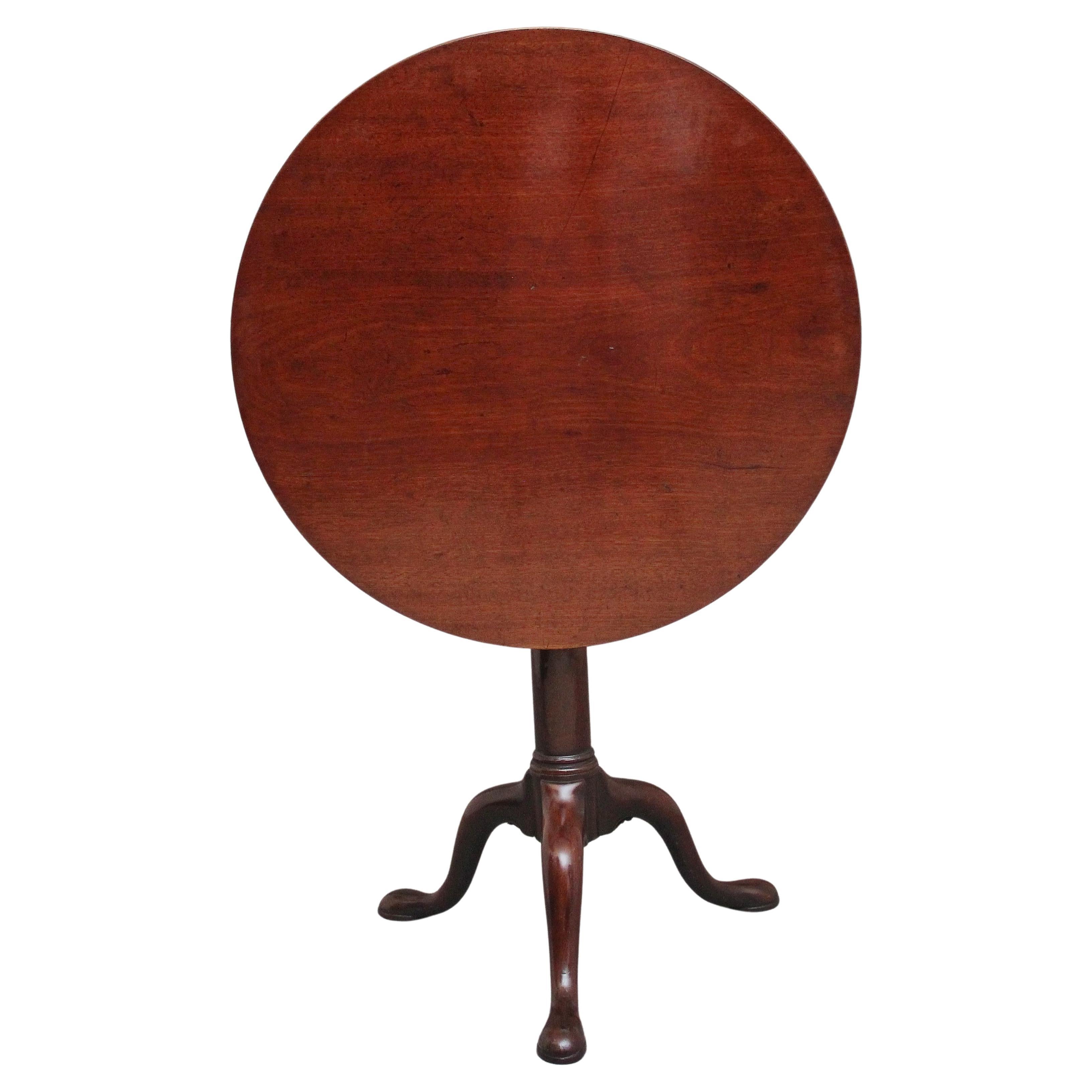 18th Century mahogany tripod table For Sale
