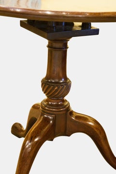 18th Century Mahogany Tripod Table with Bird Cage
