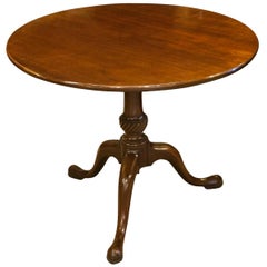 18th Century Mahogany Tripod Table with Bird Cage