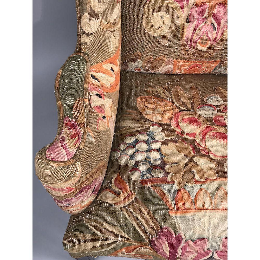 18th Century Mahogany Wingback Armchair In Good Condition In Lymington, GB