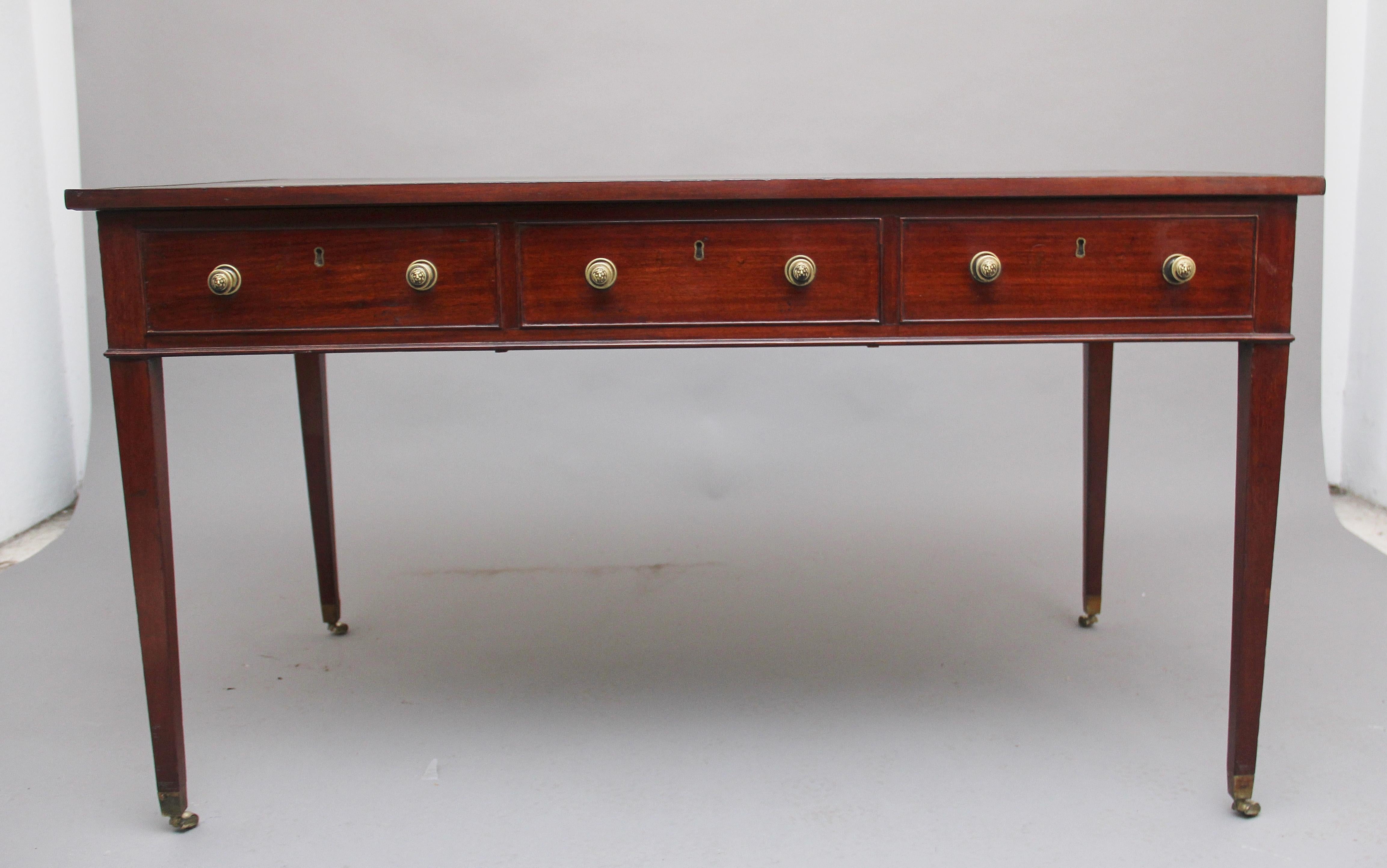 Late 18th Century 18th Century Mahogany Writing Table