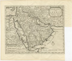 18th Century Map of Arabia – Tirion, Amsterdam c.1730