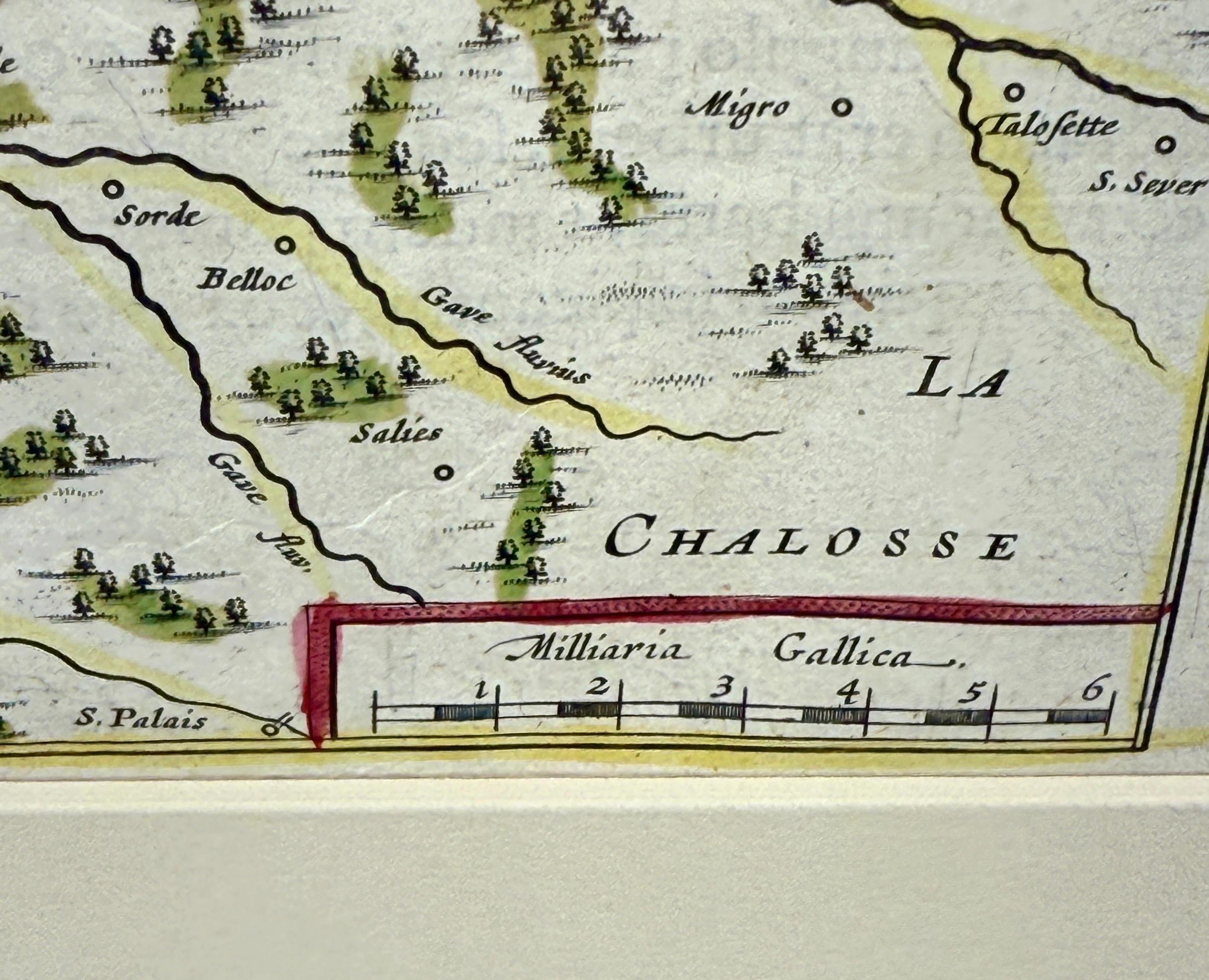 Mappa del XVIII secolo della regione francese dei Pirenei in vendita 3