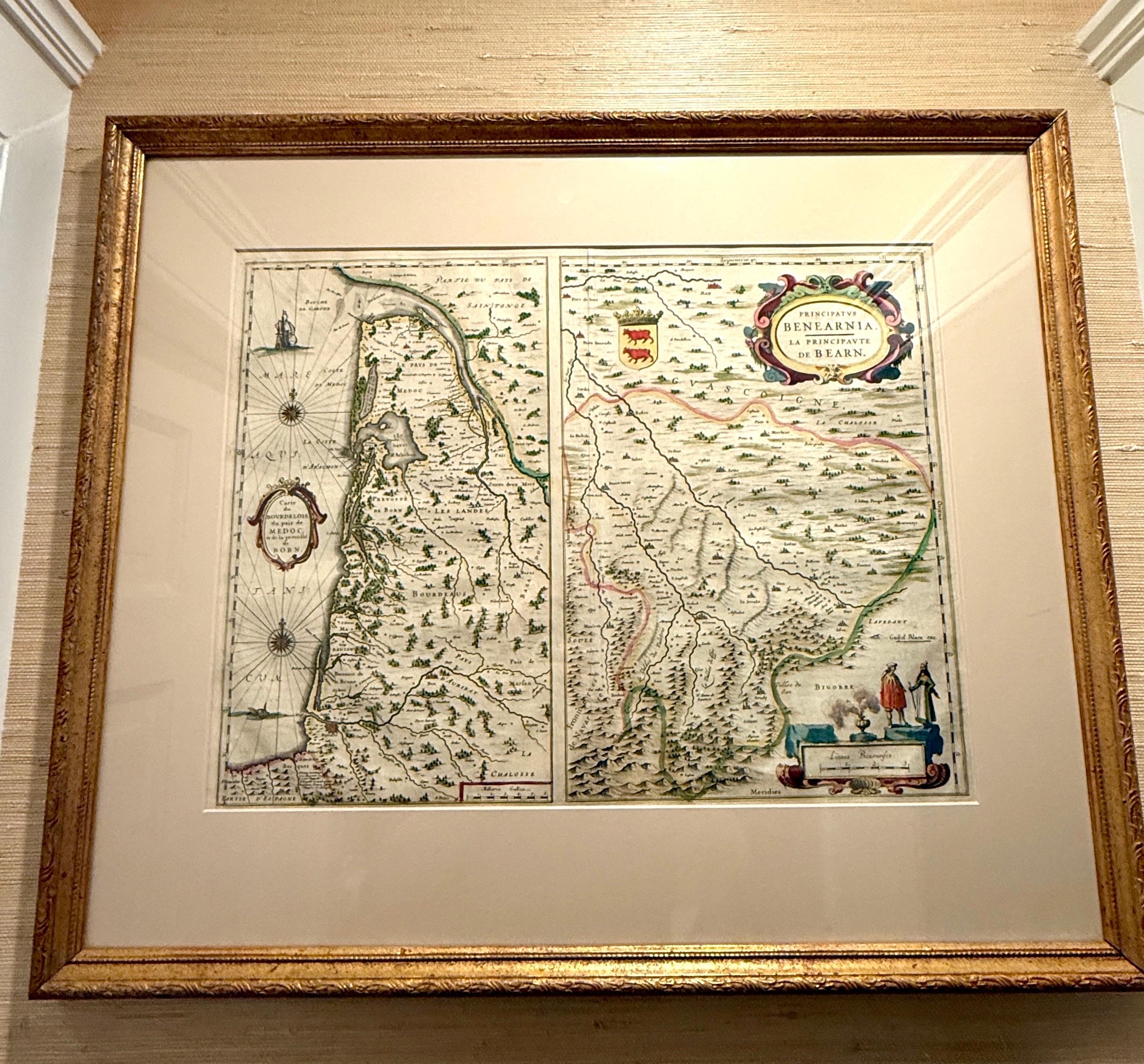 Mappa del XVIII secolo della regione francese dei Pirenei in vendita 9