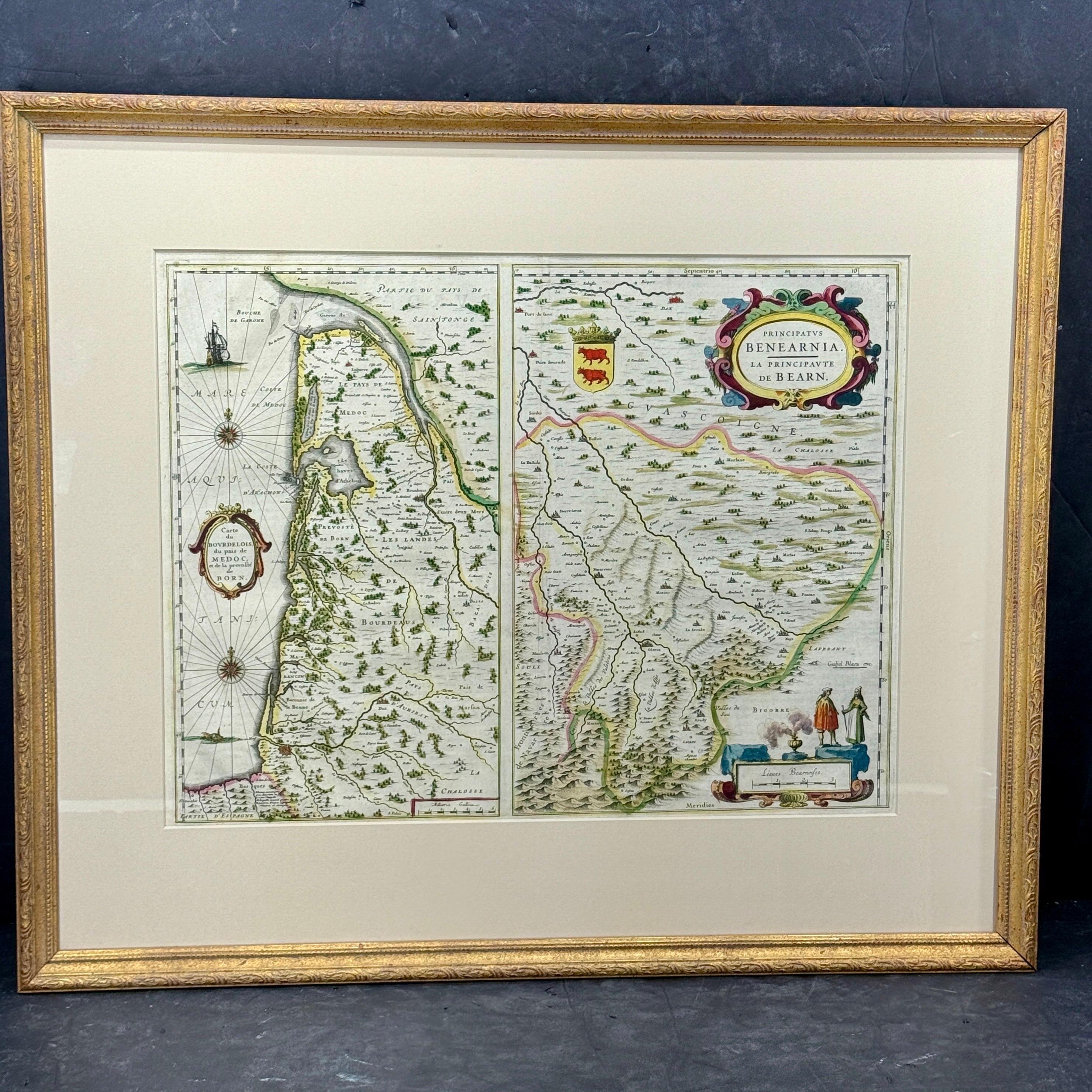 Mappa del XVIII secolo della regione francese dei Pirenei in vendita 10