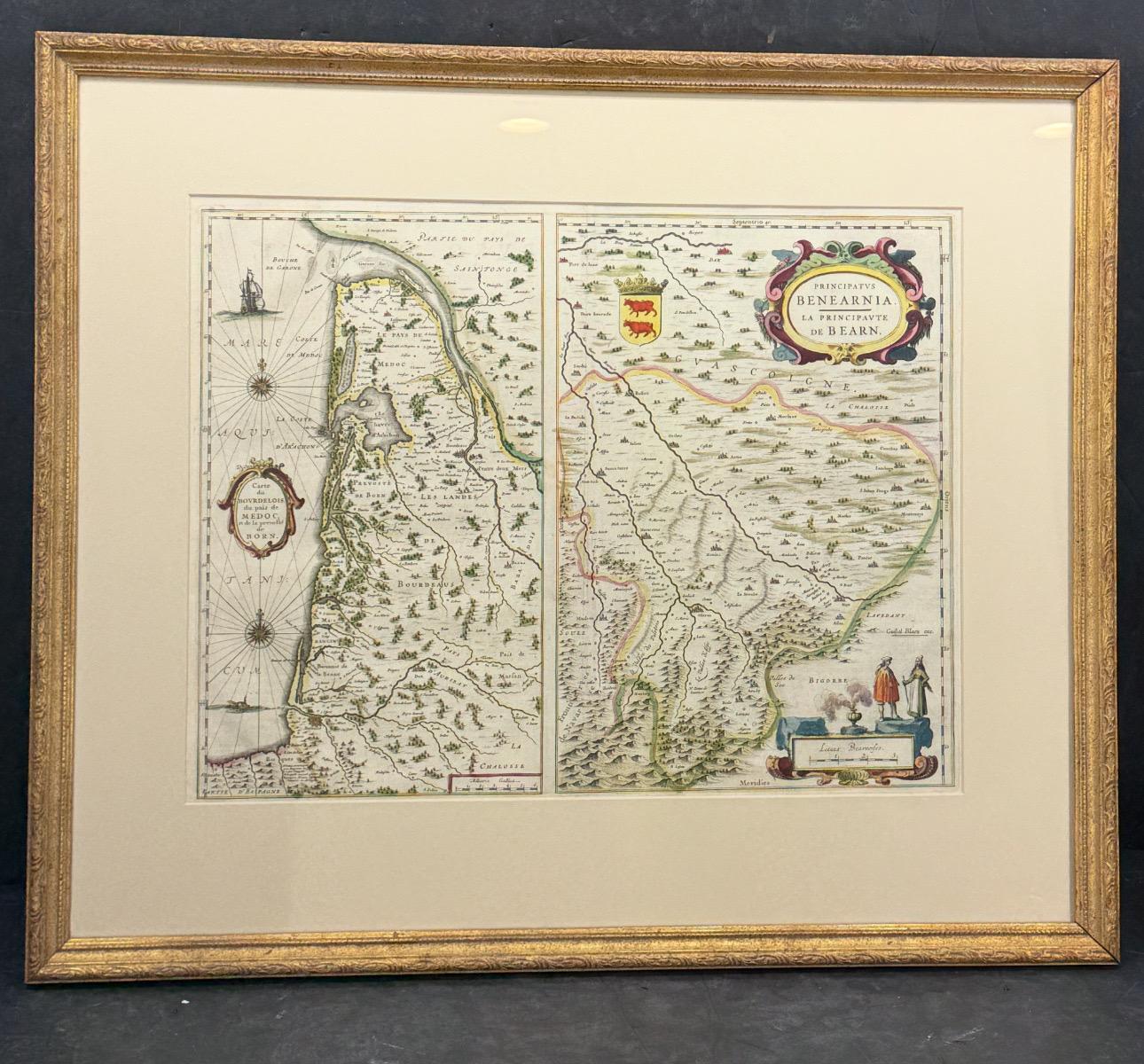 Mappa del XVIII secolo della regione francese dei Pirenei in vendita 11