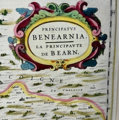 18th Century Map of French Pyrenees Region of France