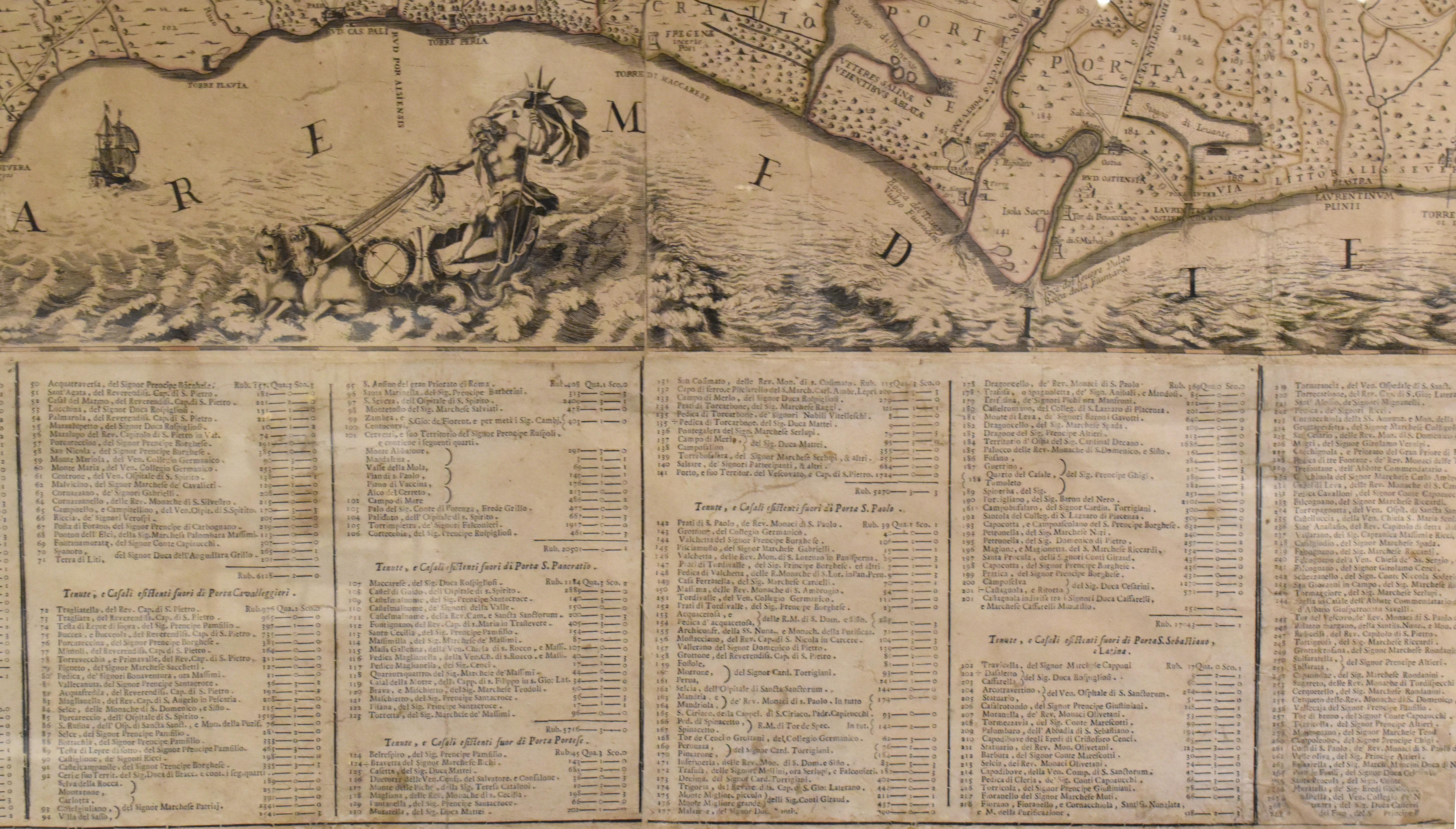 Mappa di Roma e dintorni del XVIII secolo in vendita 5