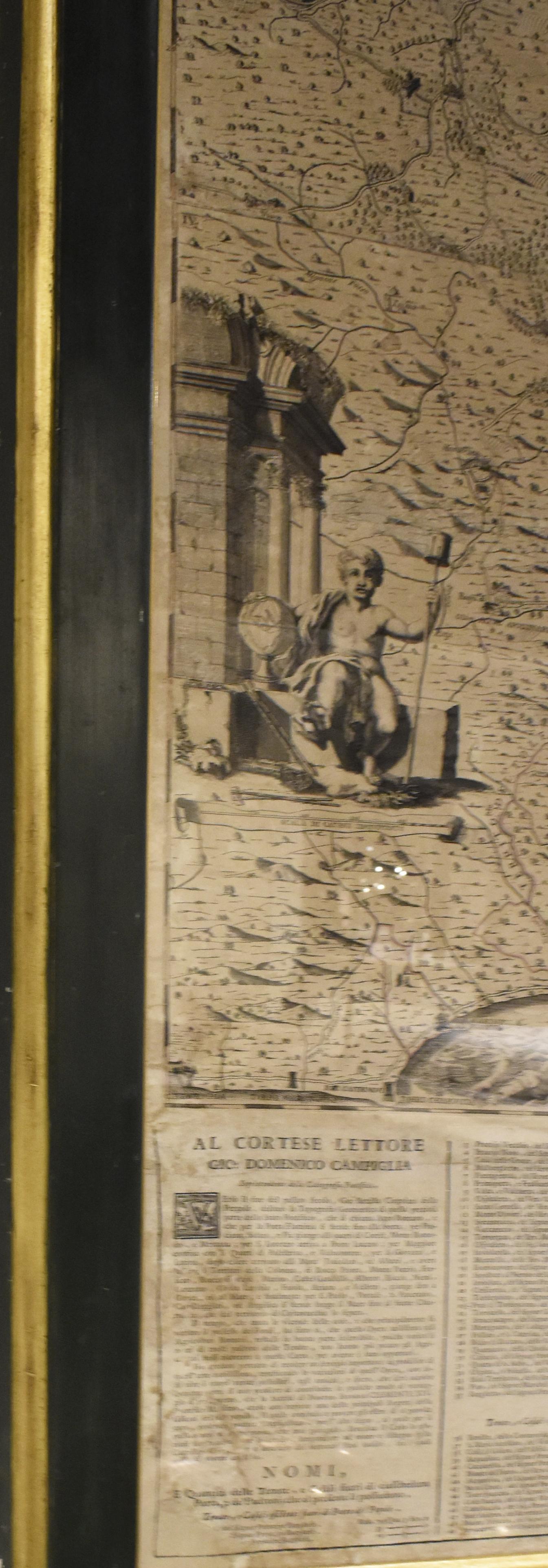 Fino al XVIII secolo Mappa di Roma e dintorni del XVIII secolo in vendita