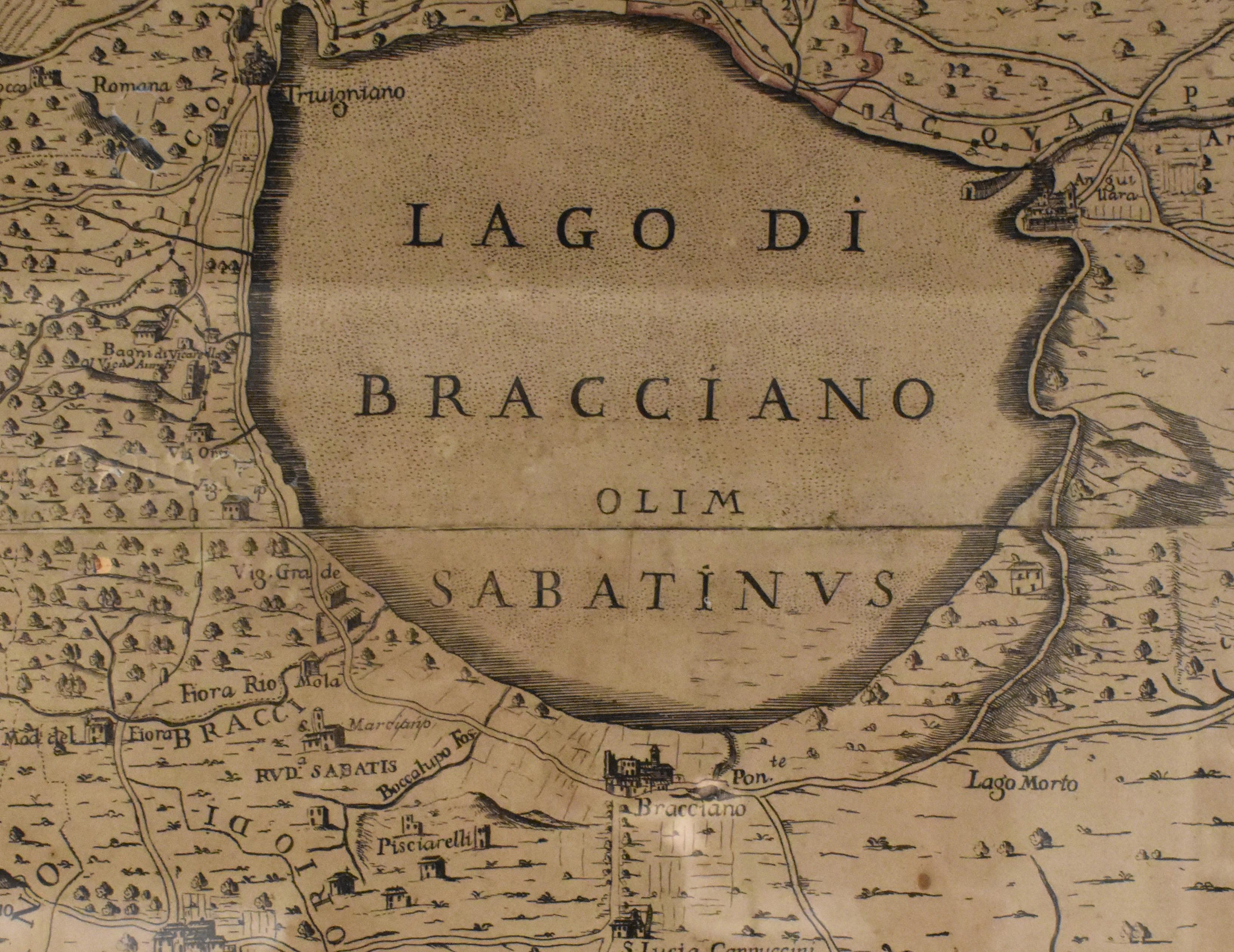 Mappa di Roma e dintorni del XVIII secolo in vendita 1