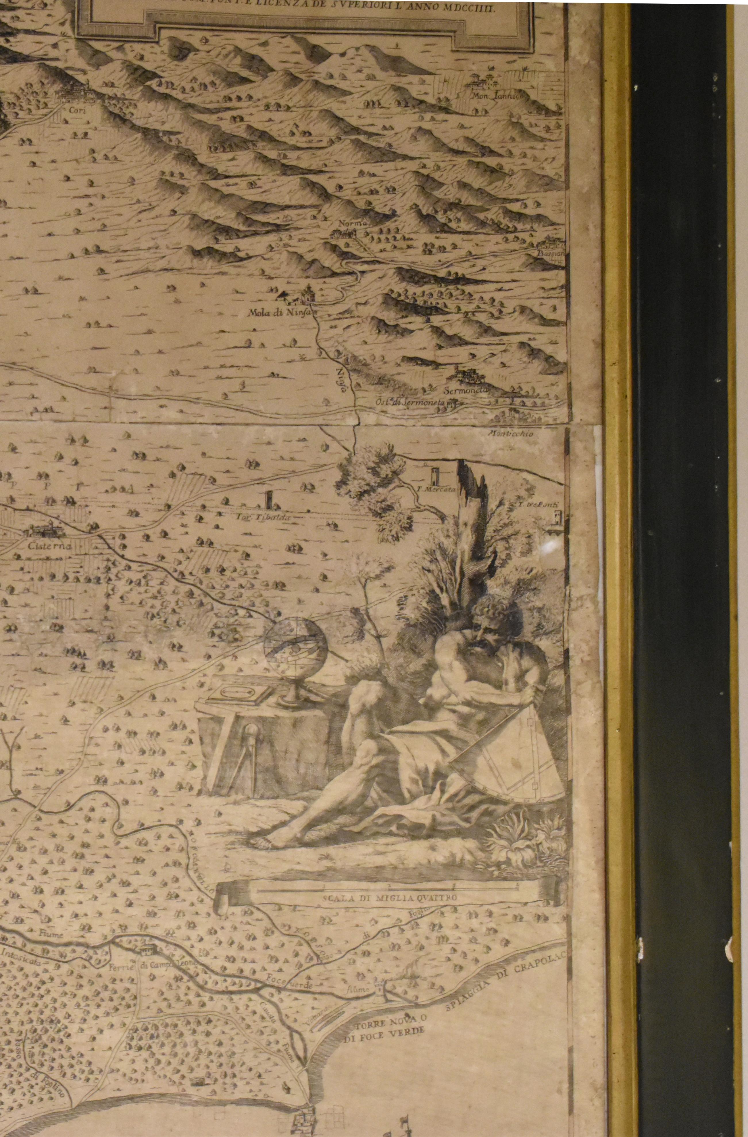 Mappa di Roma e dintorni del XVIII secolo in vendita 2