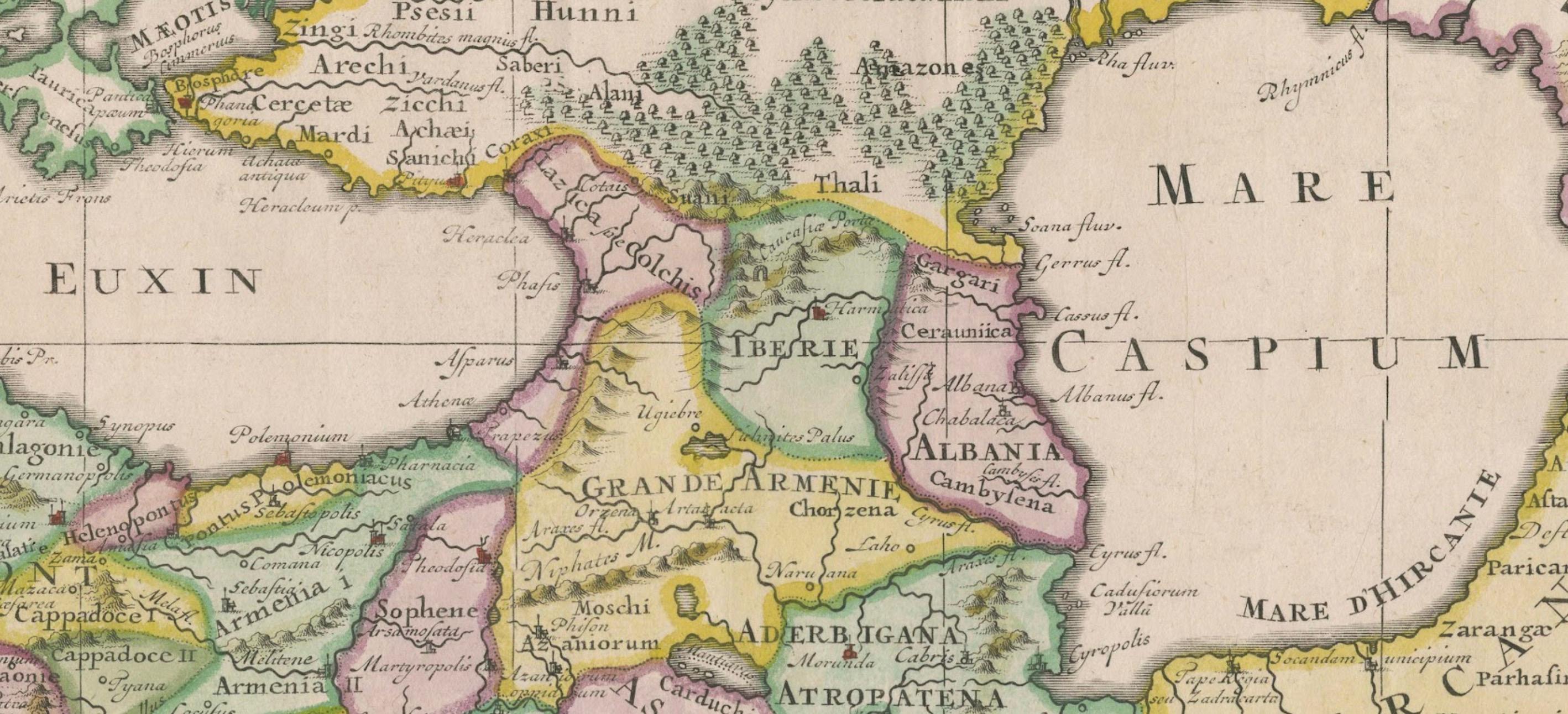 Titre : Carte de l'Empire romain d'Orient du XVIIIe siècle par Henri Chatelain, c. 1719

Description : Cette carte aux détails complexes, intitulée *Nouvelle Carte pour Servir à l'Histoire de l'Empire d'Orient depuis les Premiers Empereurs
