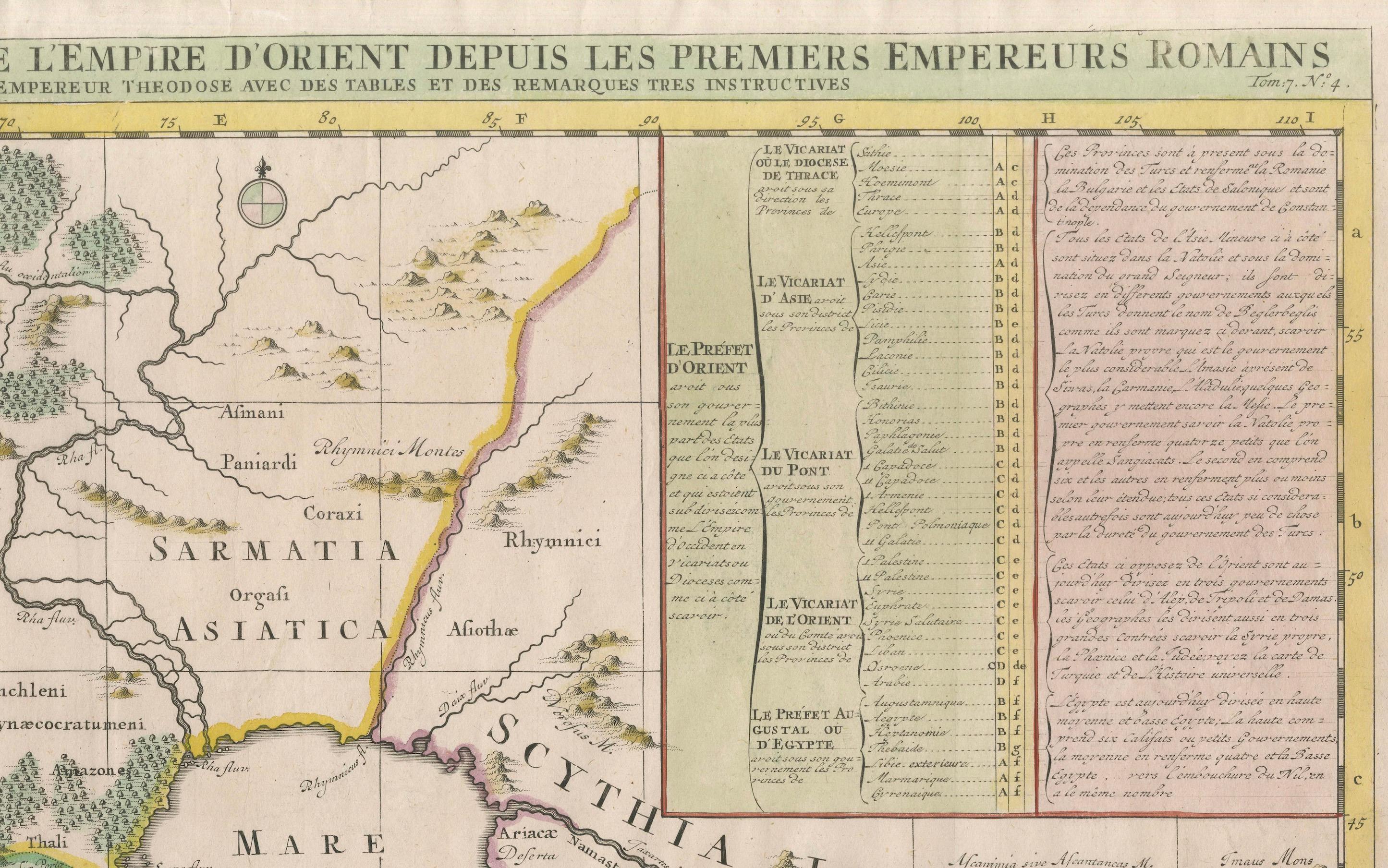 Gravé Carte du XVIIIe siècle de l'Empire romain d'Orient par Henri Chatelain, c. C. 1719 en vente