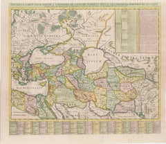 Carte du XVIIIe siècle de l'Empire romain d'Orient par Henri Chatelain, c. C. 1719