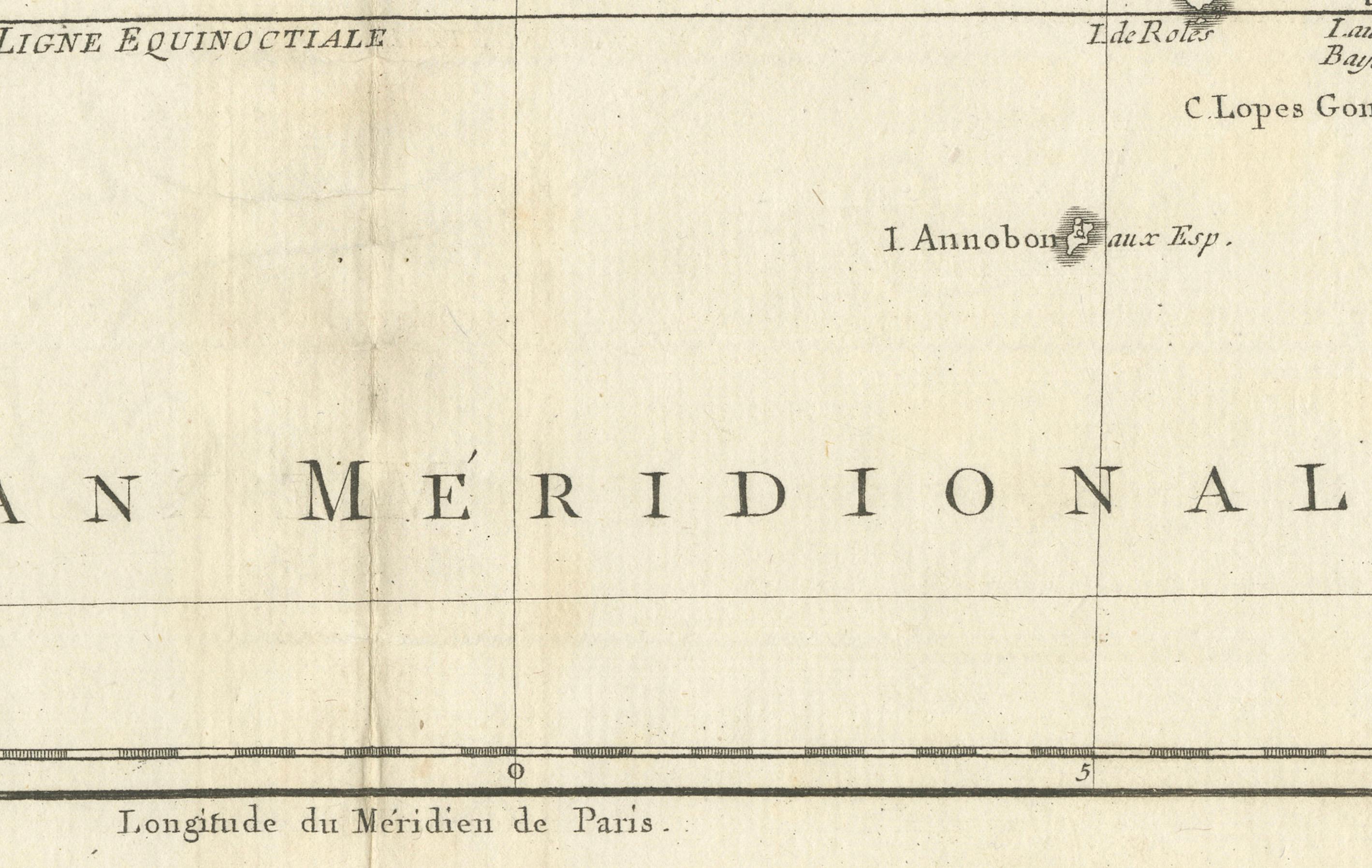 Paper 18th Century Map of Upper Guinea: Kingdoms and Coastal Regions of West Africa For Sale