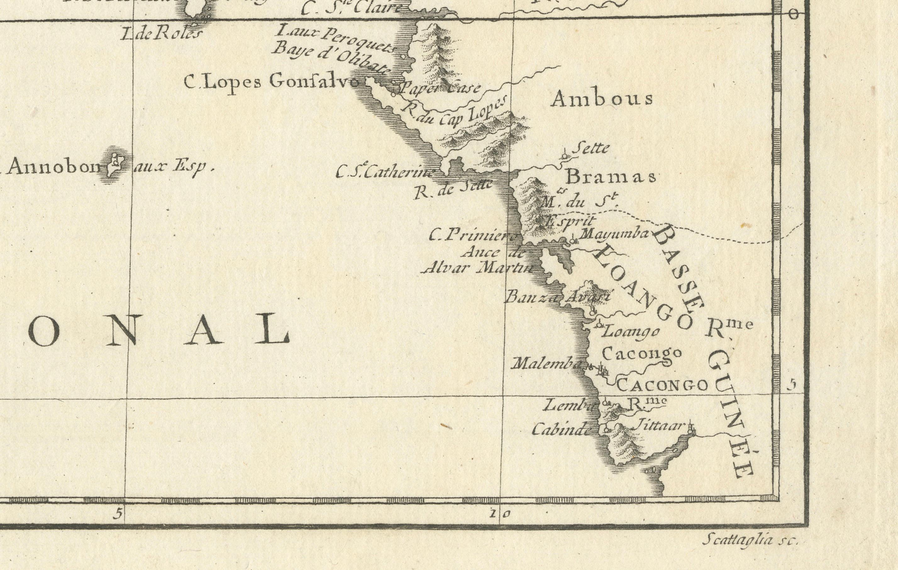 18th Century Map of Upper Guinea: Kingdoms and Coastal Regions of West Africa For Sale 1