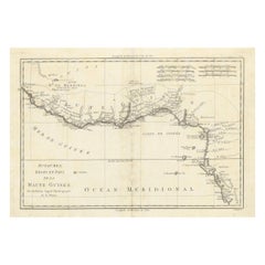 Carte de l'Upper Guinea : Royaume-Uni et régions côtières de l'Afrique de l'Ouest du 18e siècle