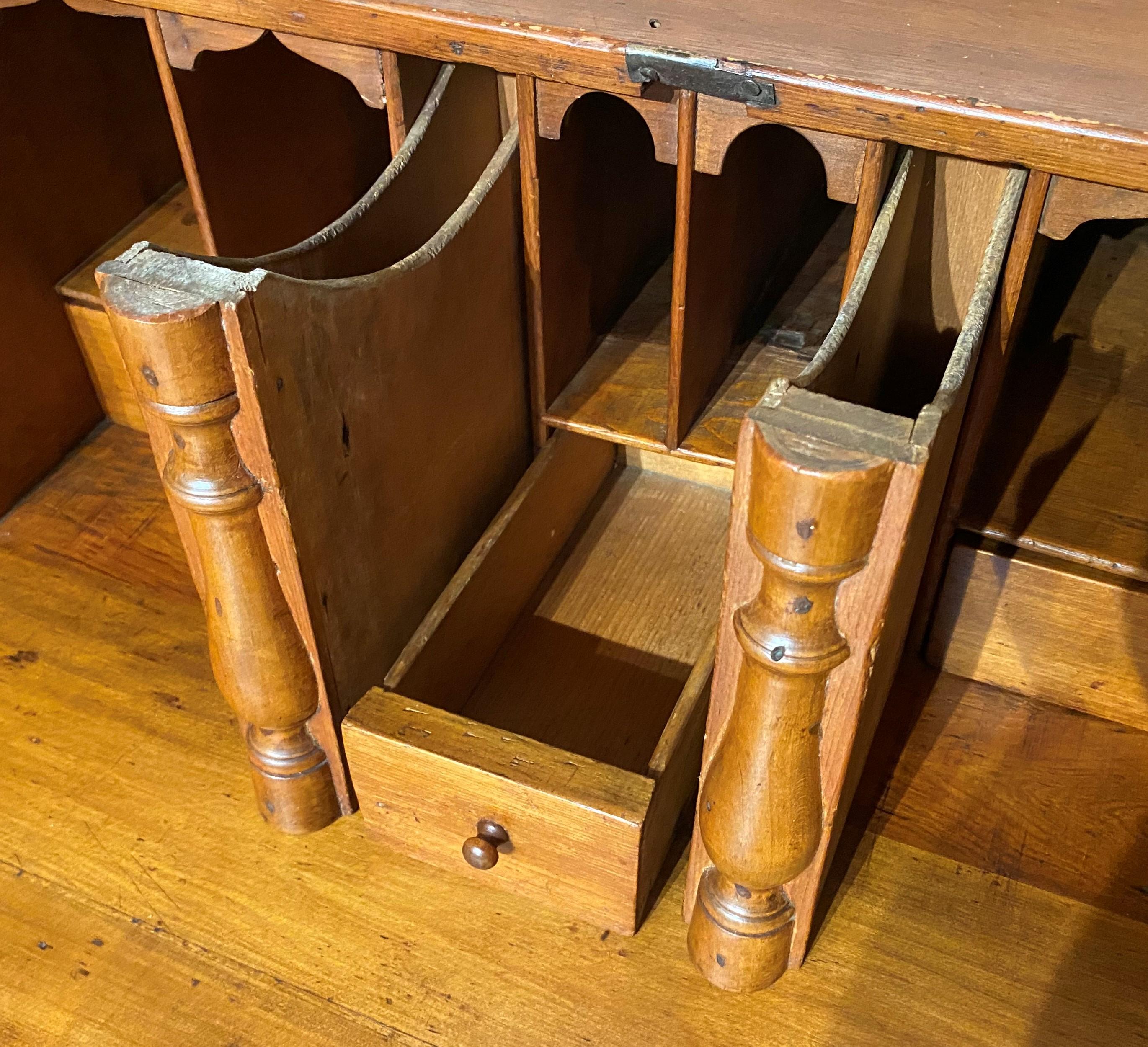 18th Century Maple and Tiger Maple Slant Front Desk For Sale 3