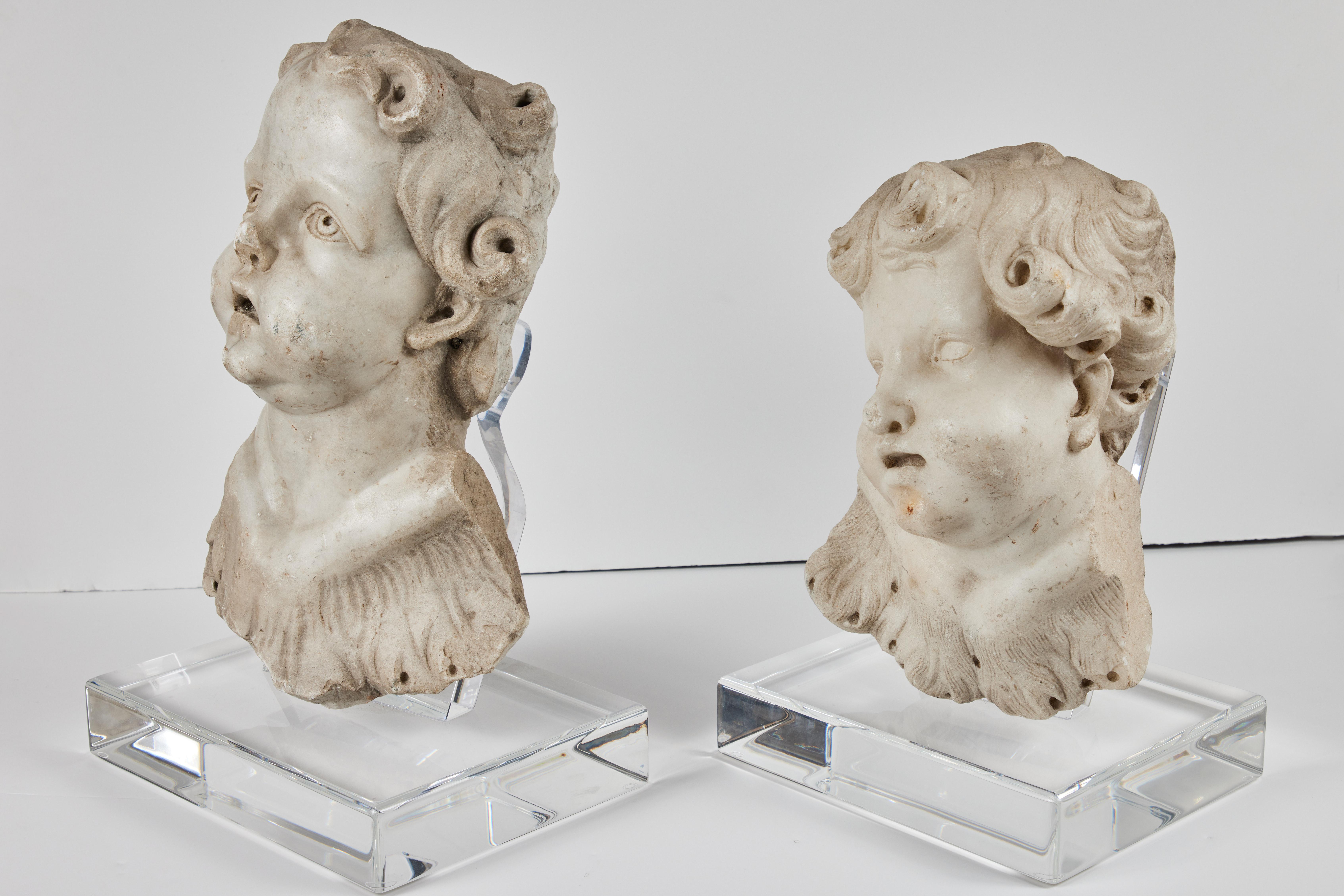 18th Century and Earlier 18th Century, Marble Cherubs