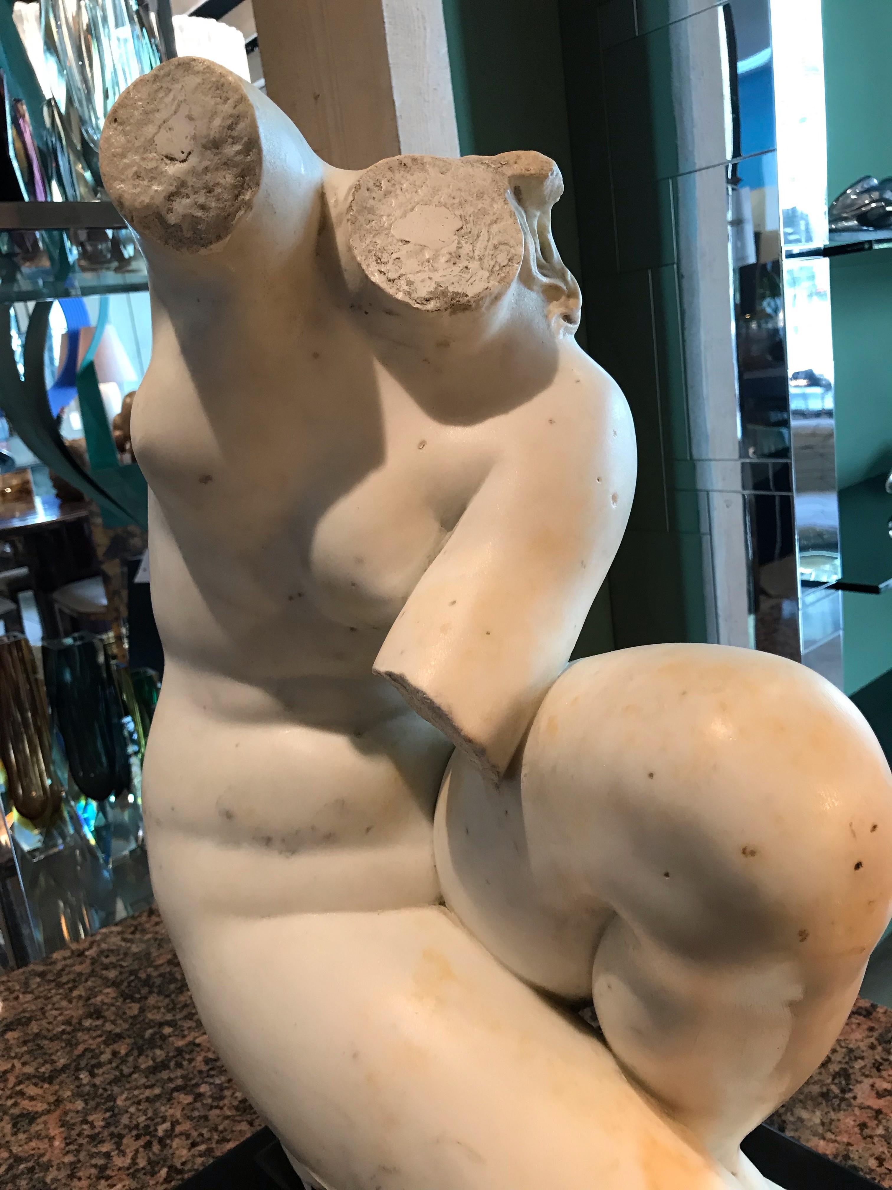 18th Century Marble Fragment Sculpture of Diana For Sale 2