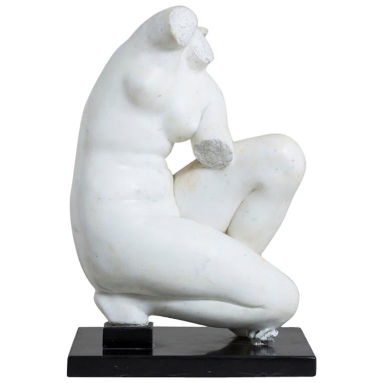 Grand Tour, After the Antique, Early 19th Century Marble Fragment of Venus
