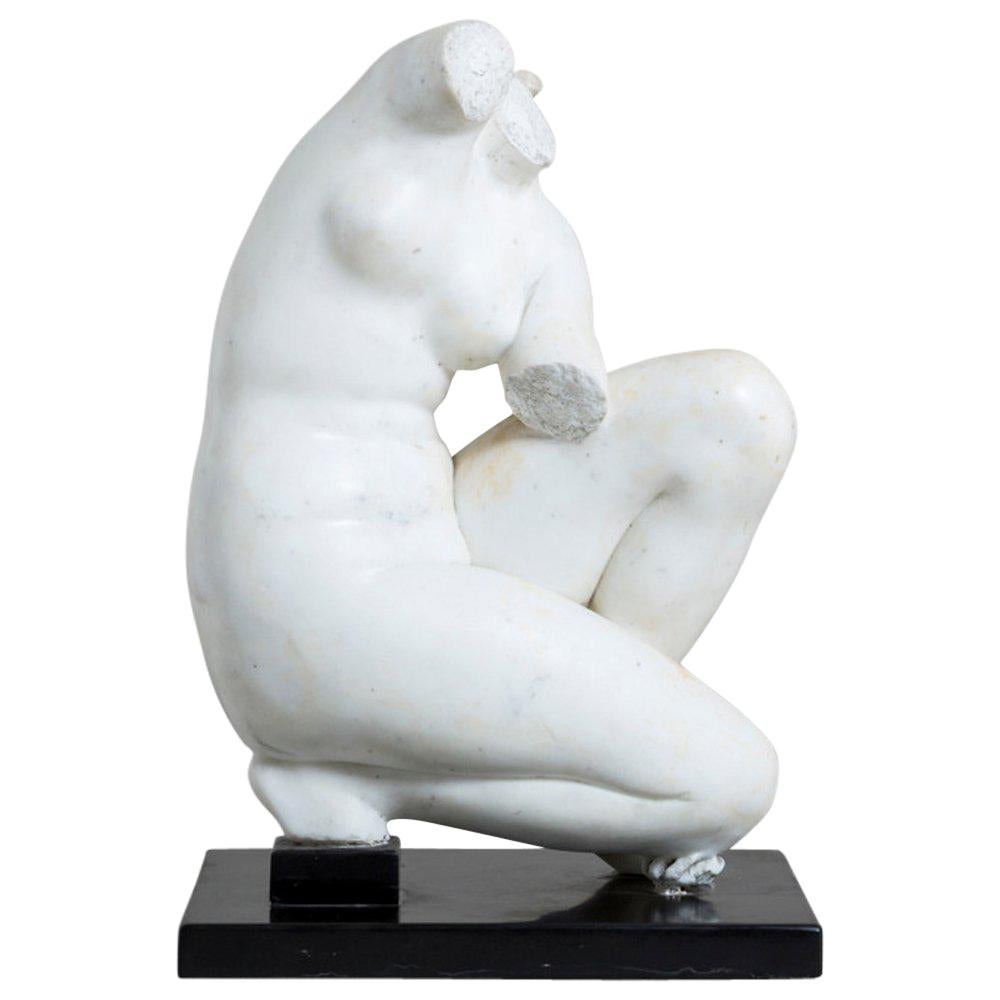 18th Century Marble Fragment Sculpture of Diana For Sale