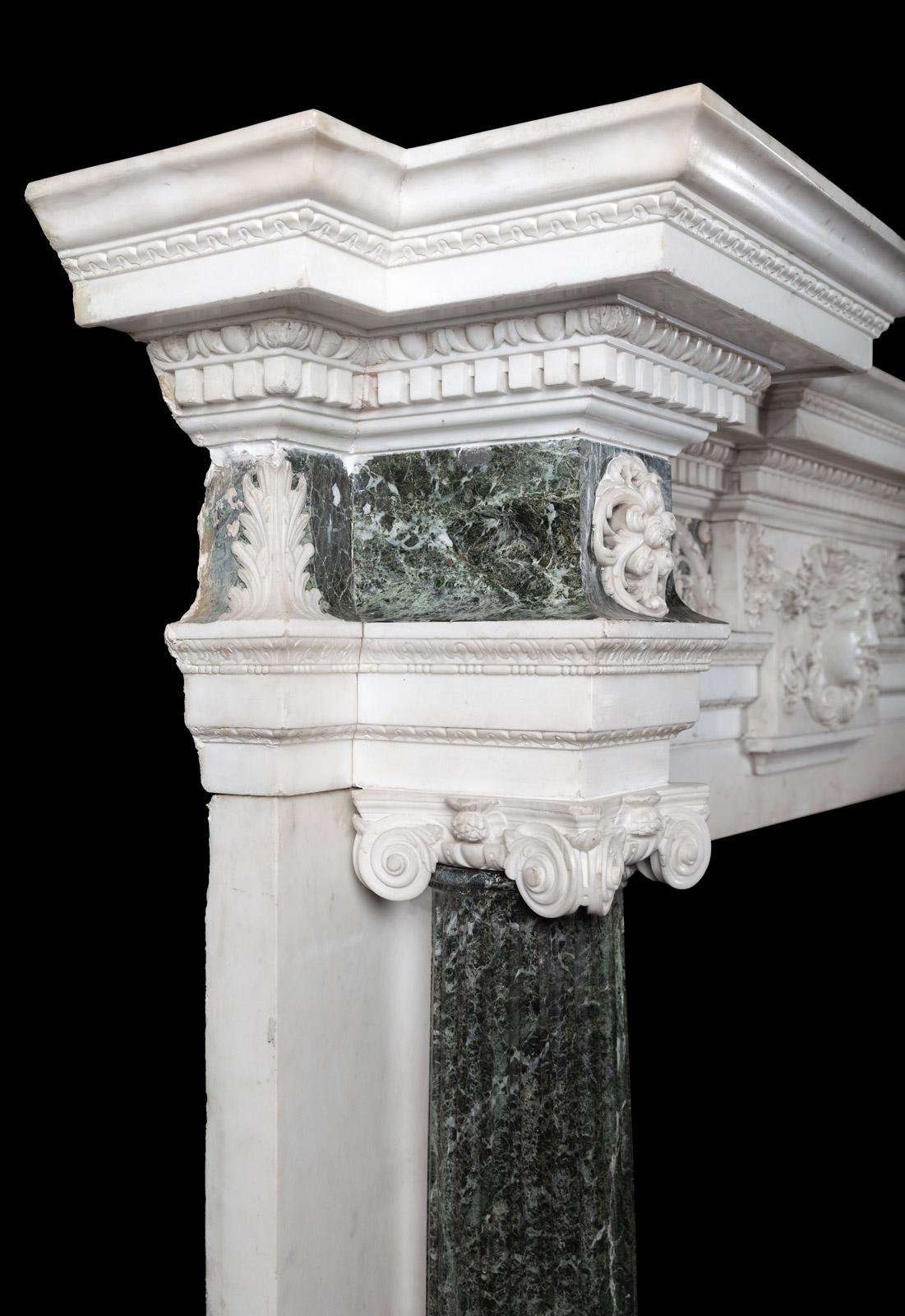Carved 18th Century Marble Mantelpiece Designed by Isaac Ware for Chesterfield House  For Sale