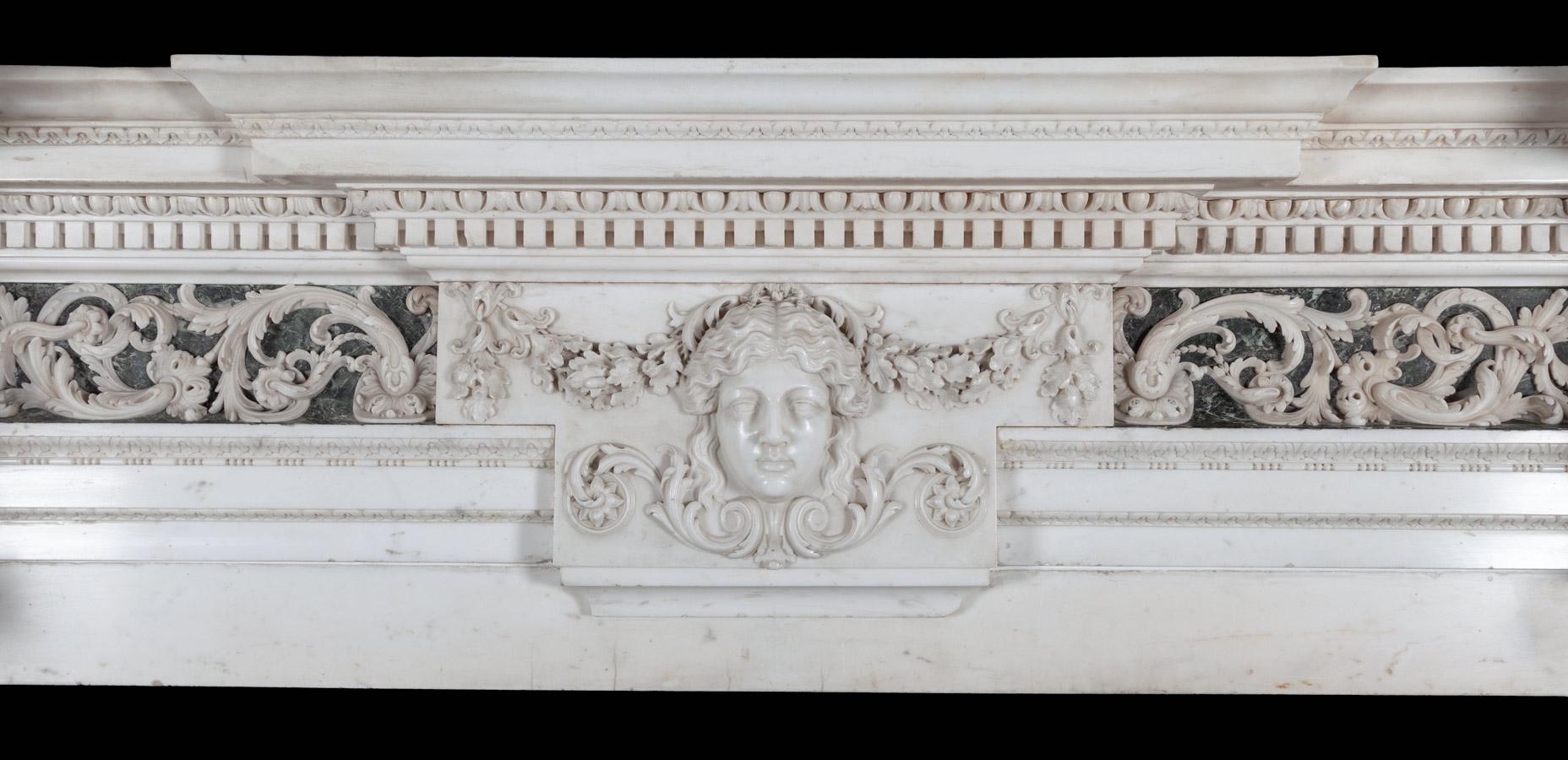 18th Century Marble Mantelpiece Designed by Isaac Ware for Chesterfield House  In Good Condition For Sale In Tyrone, Northern Ireland