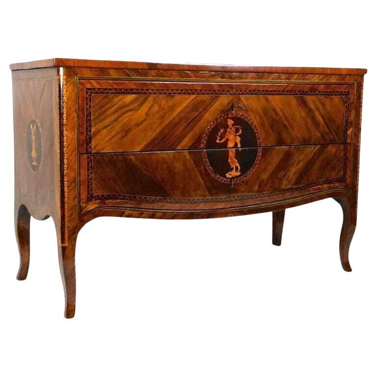 Commode en marqueterie du XVIIIe siècle - Qualité muséale, Milan/ IT ca. 1760 en vente