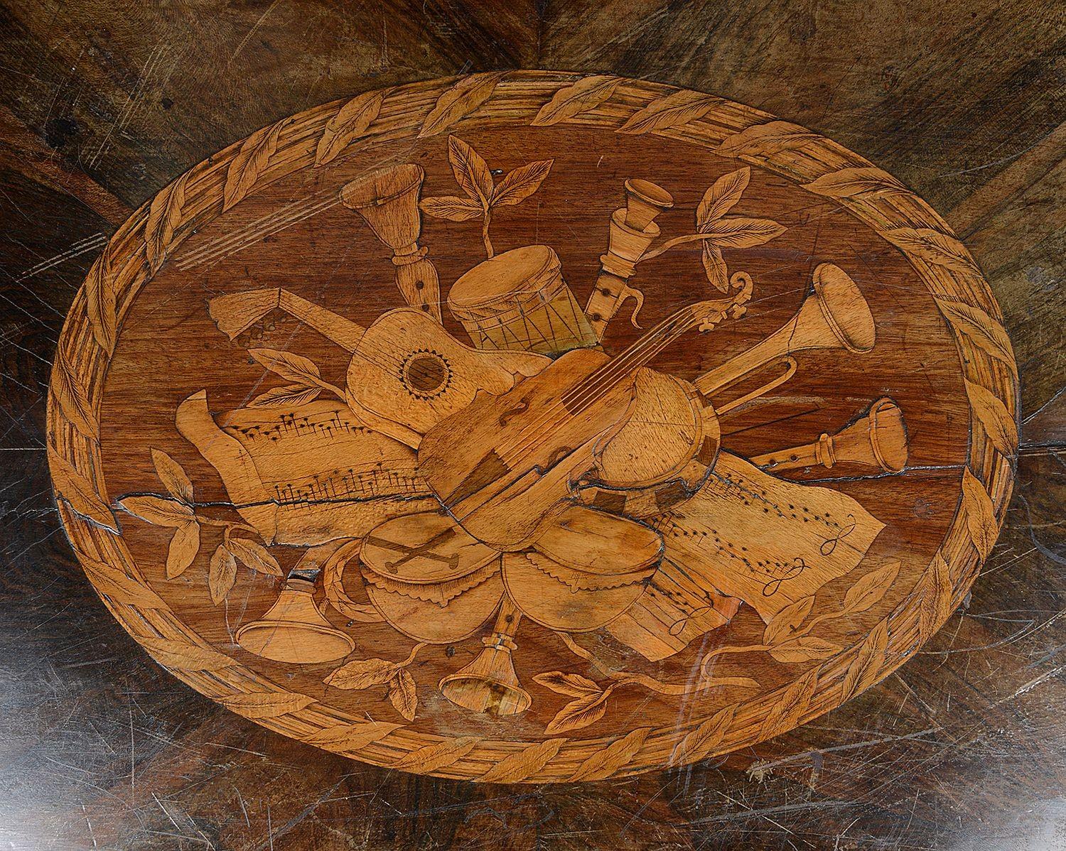 18th Century Marquetry Inlaid Card Table For Sale 5