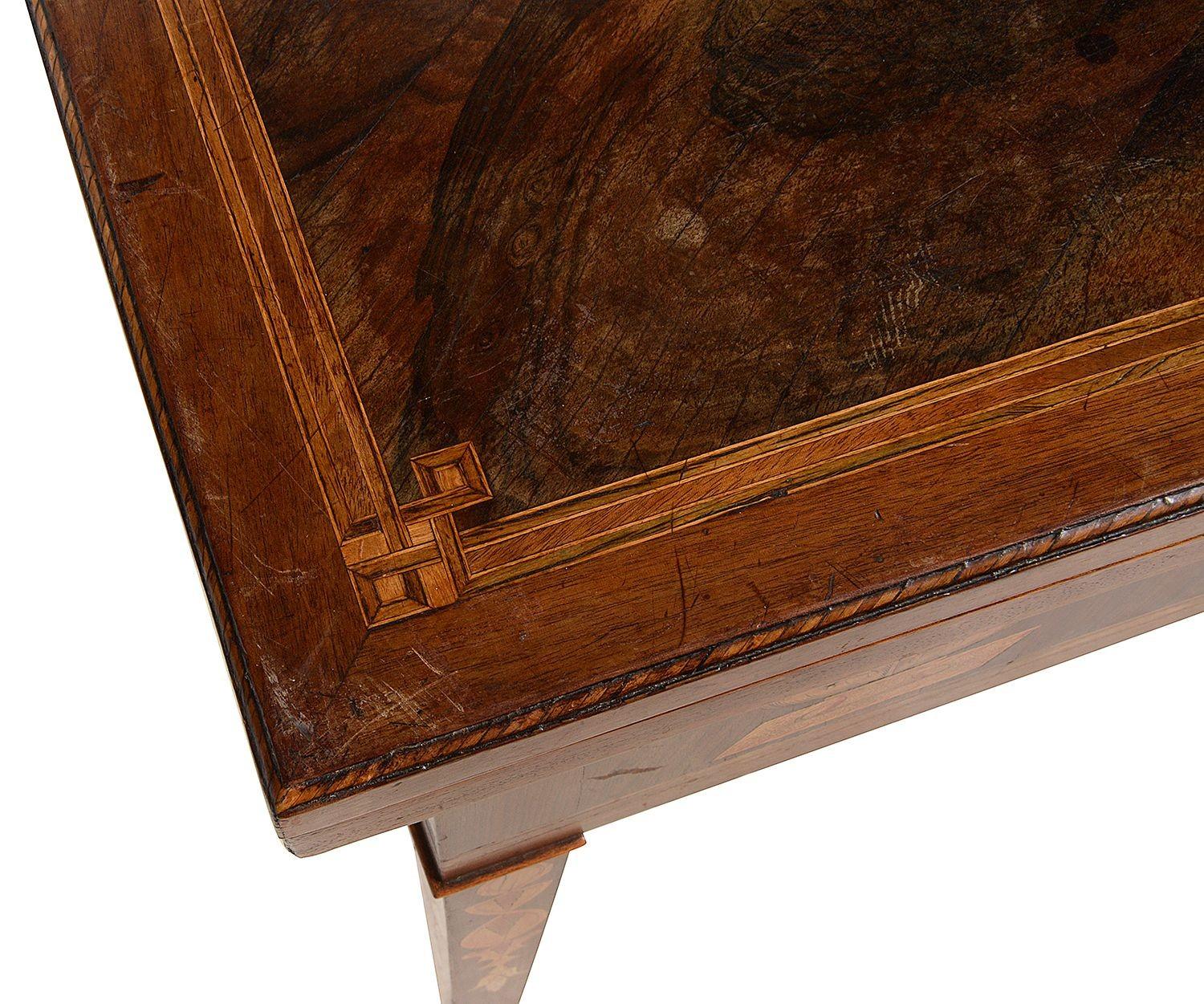 18th Century Marquetry Inlaid Card Table For Sale 8